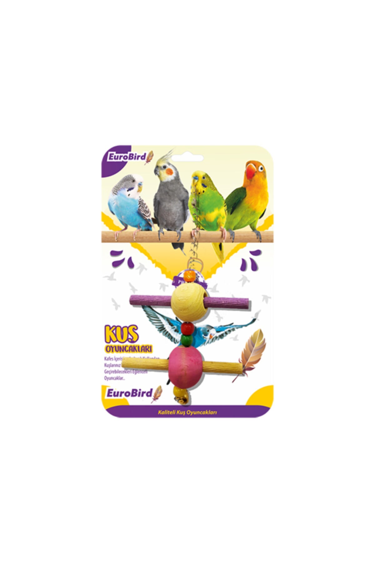 Durbuldum Eurobird Kuş Oyuncağı Renkli Dal Salıncak