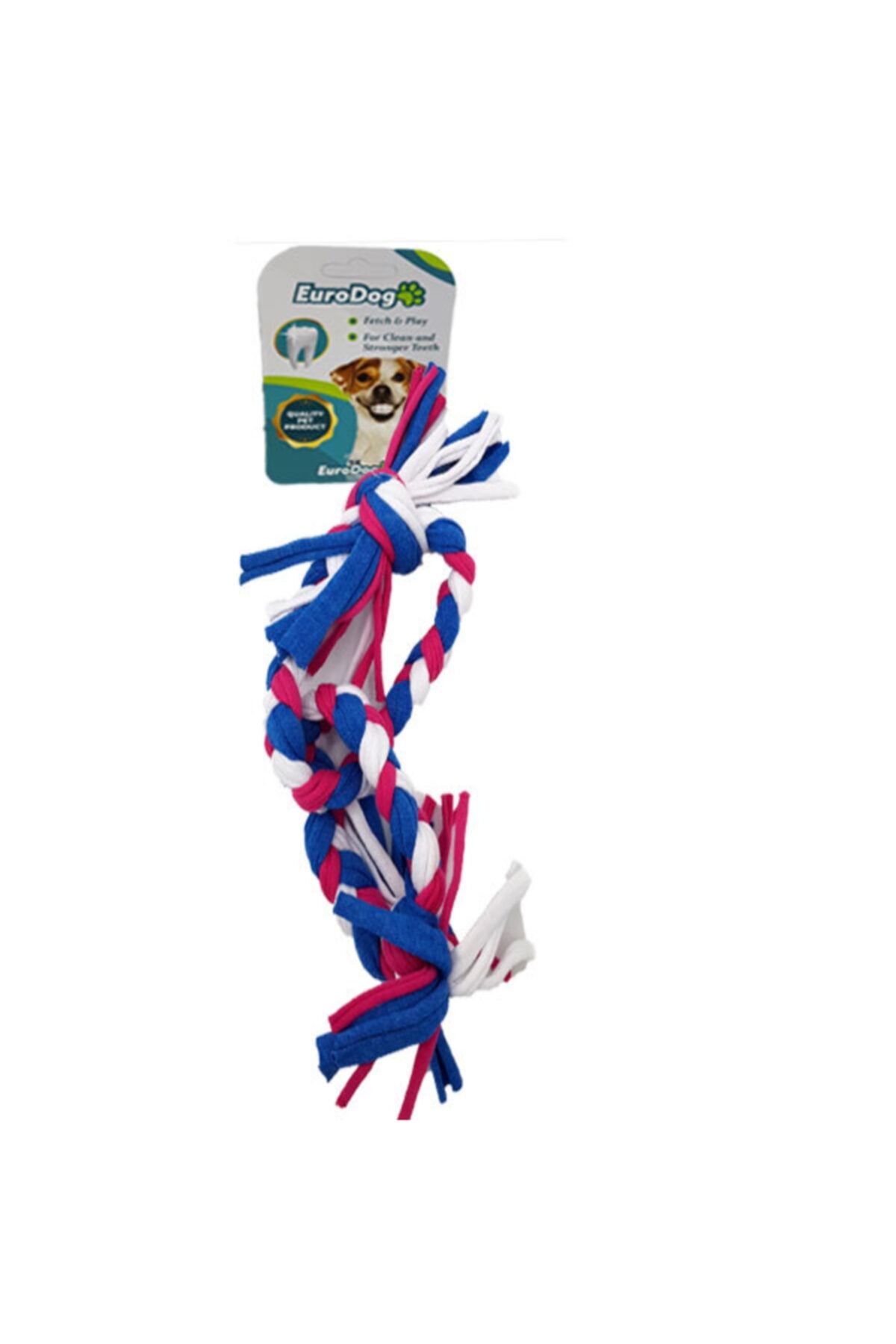 Durbuldum Eurodog Köpek Diş Ipi 2 Halka 35cm (mavi-kır-bey)