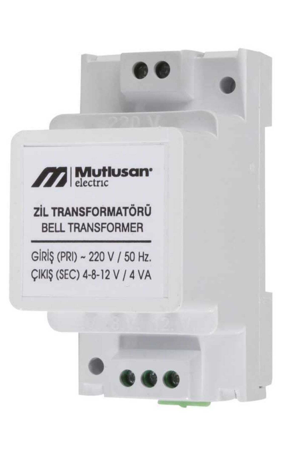 Mutlusan Zil Transformatörü 0-12 Volt Ac 4va Raylı Sistem ()