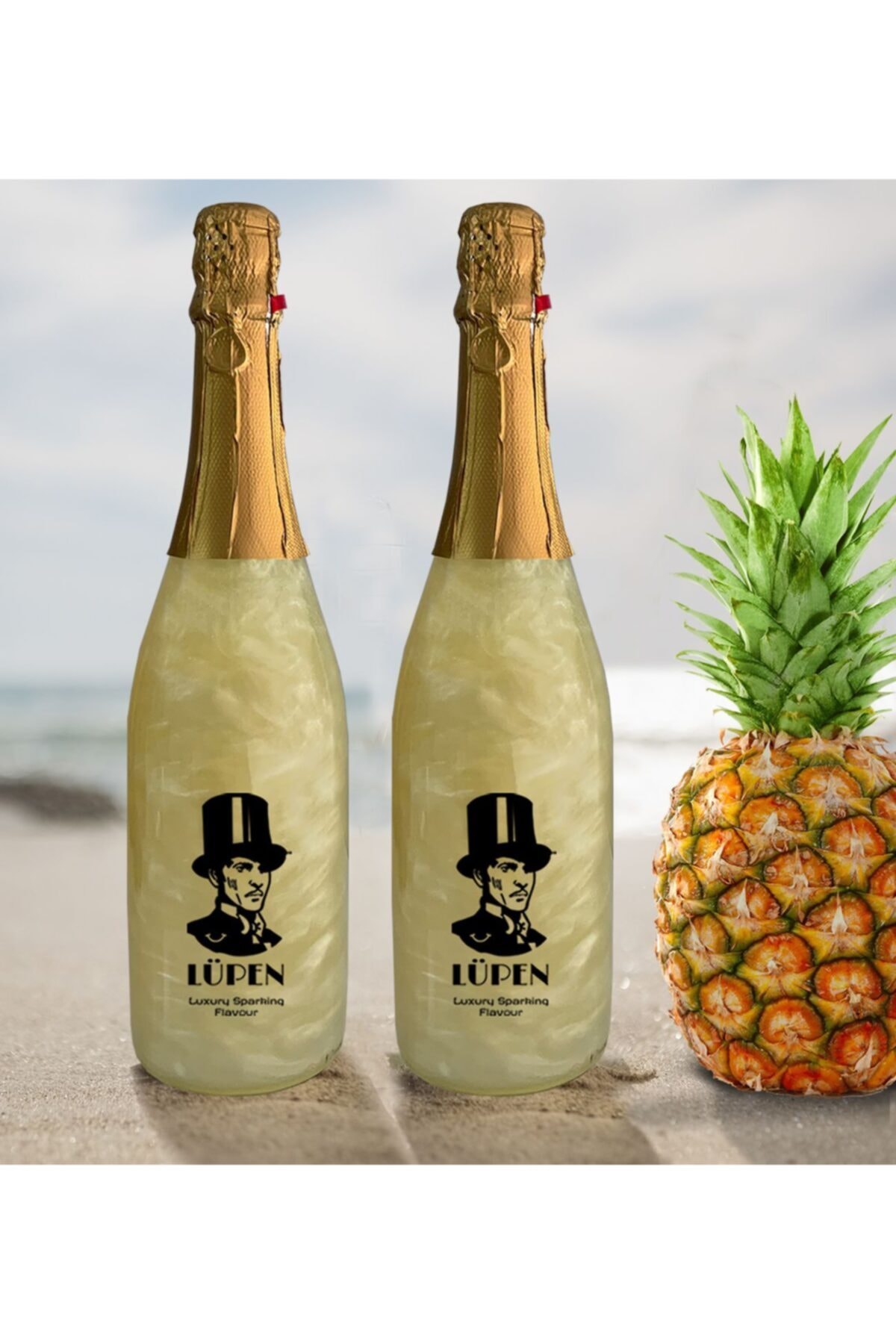 Lüpen Simli Lux Ananas Aromalı 750 ml Gazlı İçecek 2 Adet