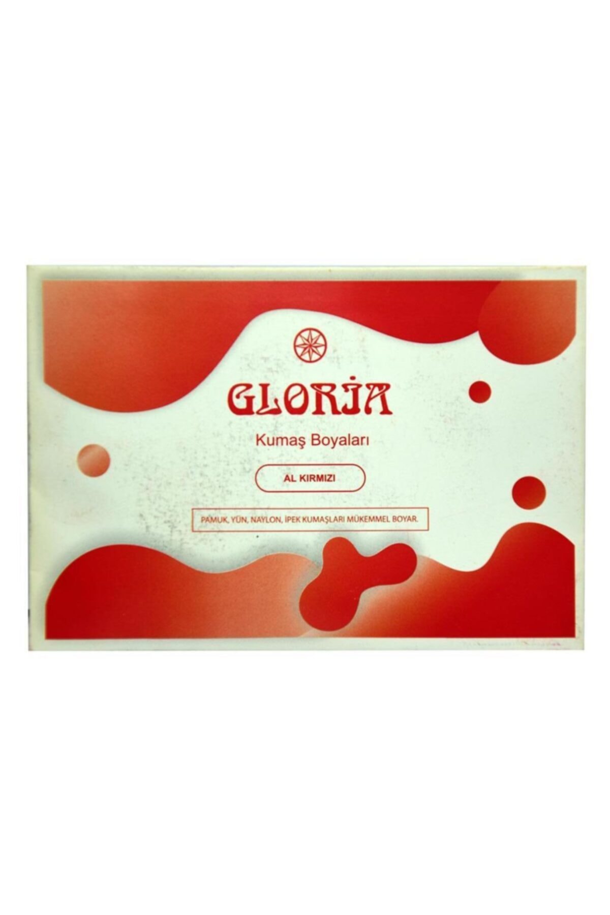 Gloria Al Kırmızı Renkli Pamuk Yün Naylon Ipek Kumaş Boyası 10gr