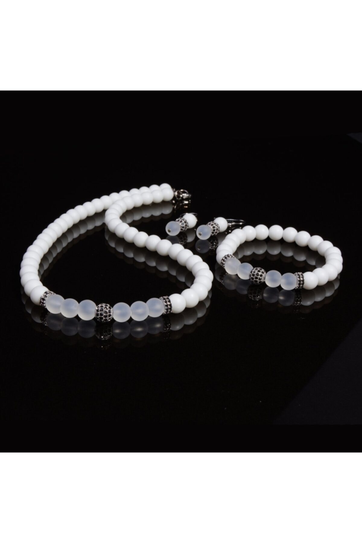 Tedz Collection Beyaz Gece Zirkon 3 Lü Set