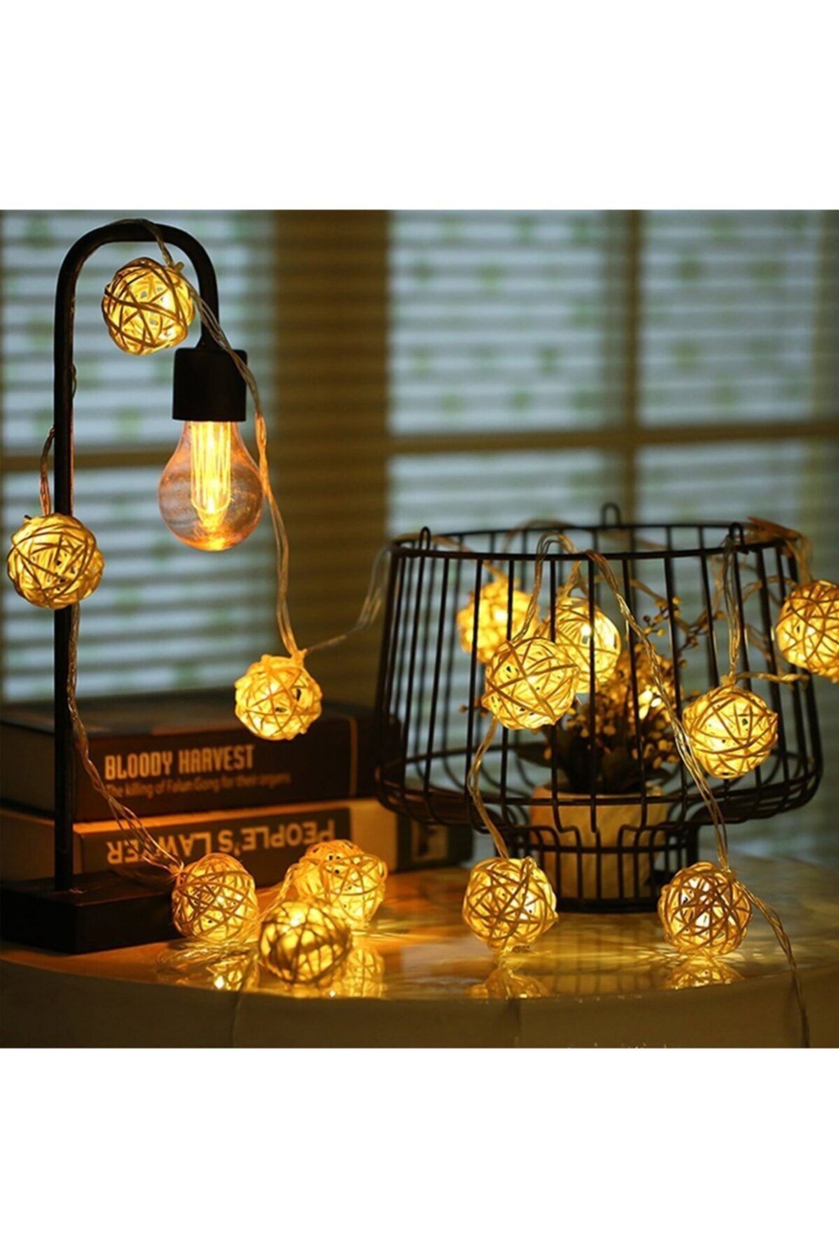 BAYRAM Örgülü Top Led Dekoatifl Model Yılbaşı Süsü&ledi Şerit Aydınlatma & Pilli