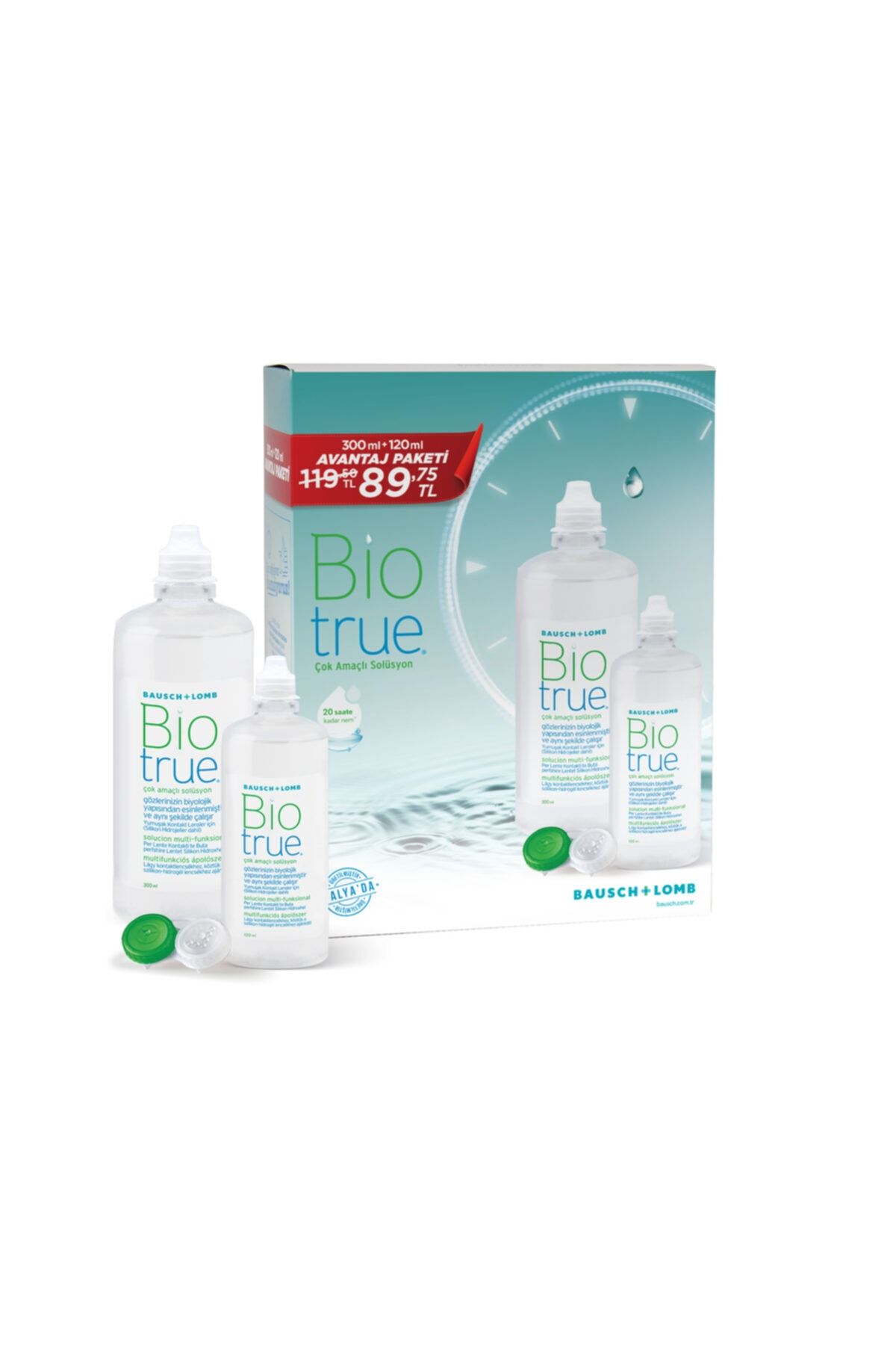 Bausch & Lomb Biotrue Lens Solüsyonu Fırsat Paketi 300 ml + 120 ml Kofre