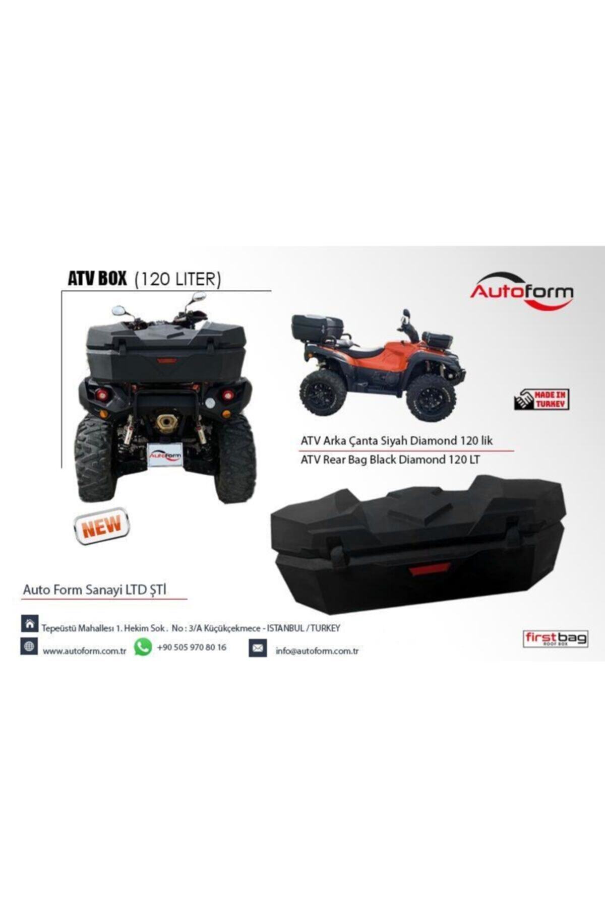 Autoform Atv Çantası Arka Diamond 120 Litre, Mat Siyah ,kilitli Pe
