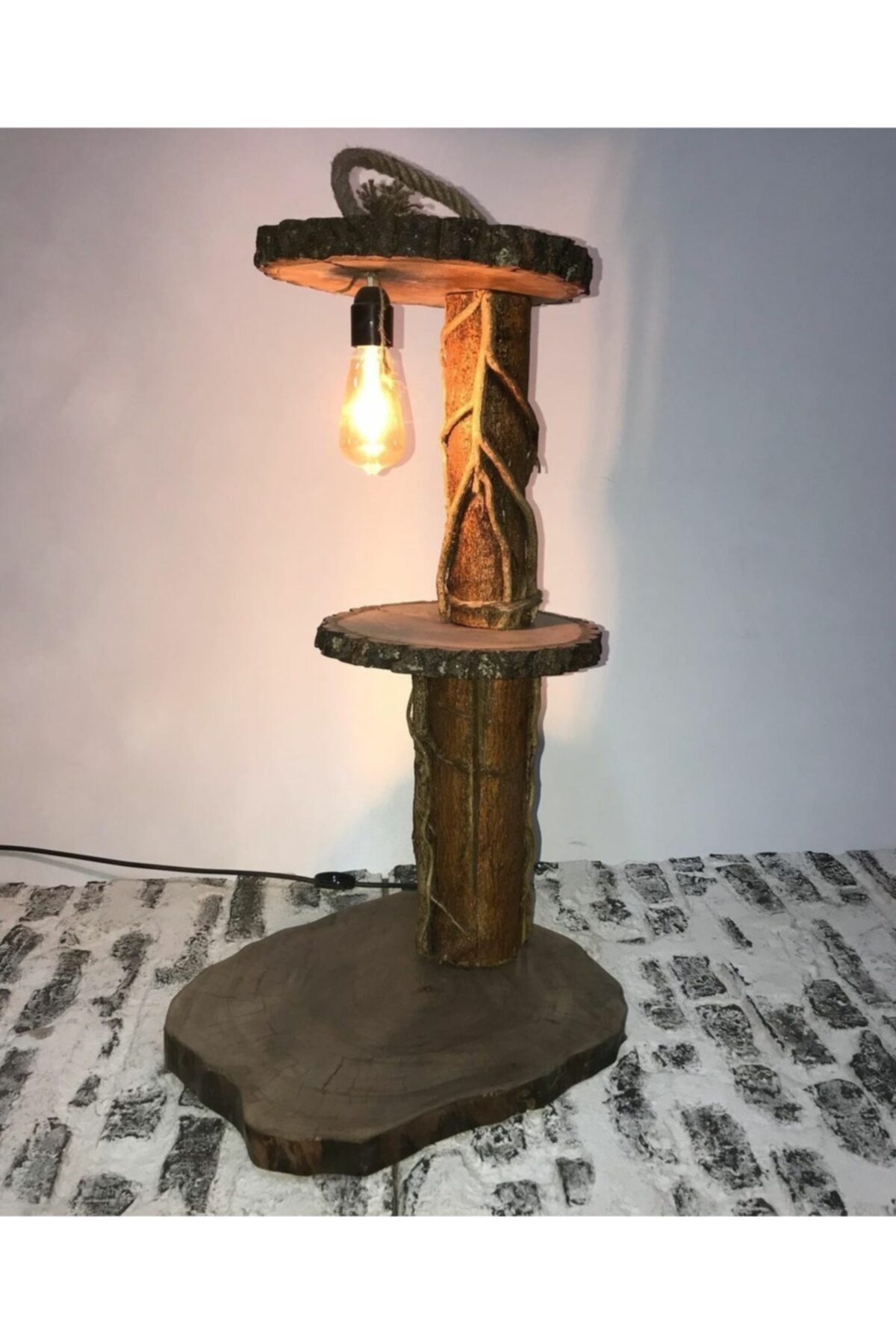 MEK GRUP Ahşap El Yapımı Lambader