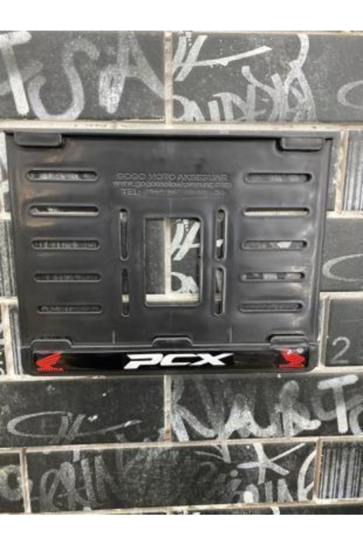 Gogo Honda Pcx Beyaz Yazılı Plakalık