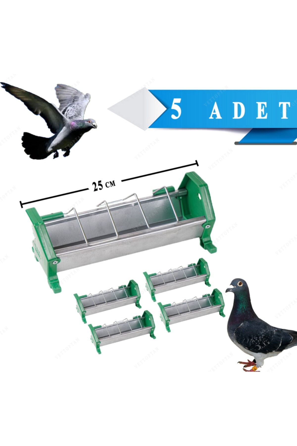 Endiket Güvercin, Hindi Yemlikleri Metal 25 Cm 5 Adet Güvercin Yemliği Civciv Posta Şebap Taklacı Hünkari