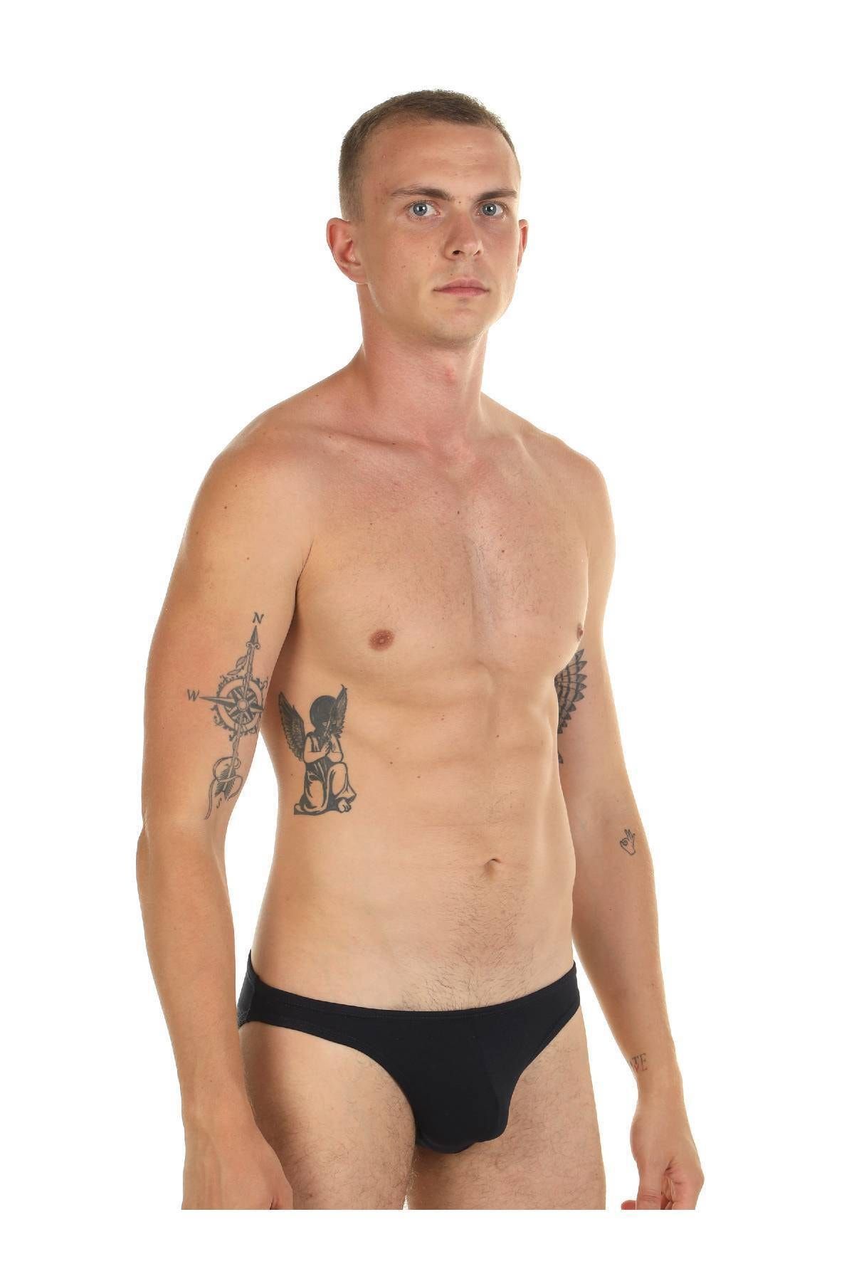 DonDon Underwear Erkek Likralı Pamuklu Lacivert Premium Slip