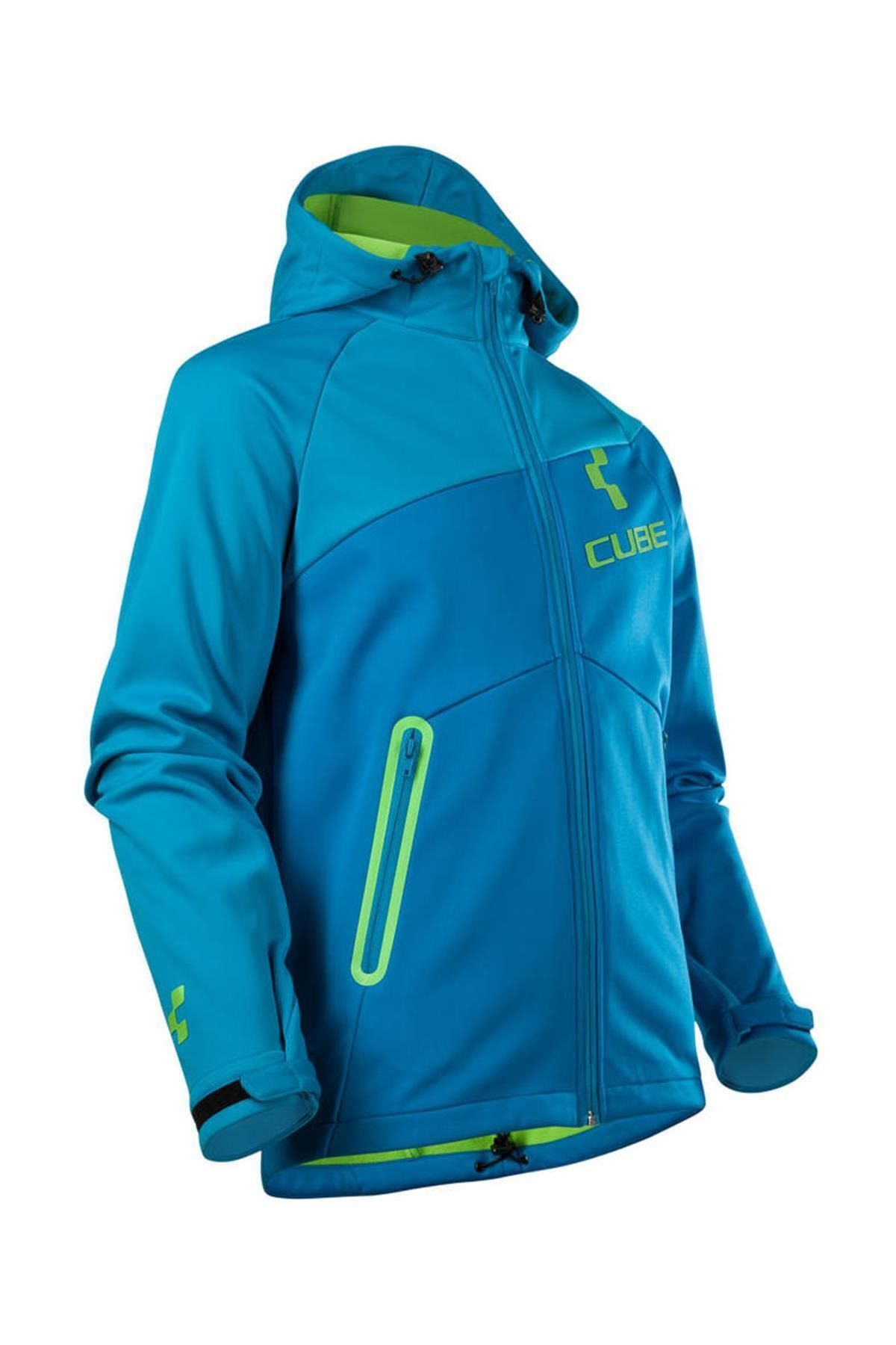 Cube Softshell Ceket Mavi Yeşil