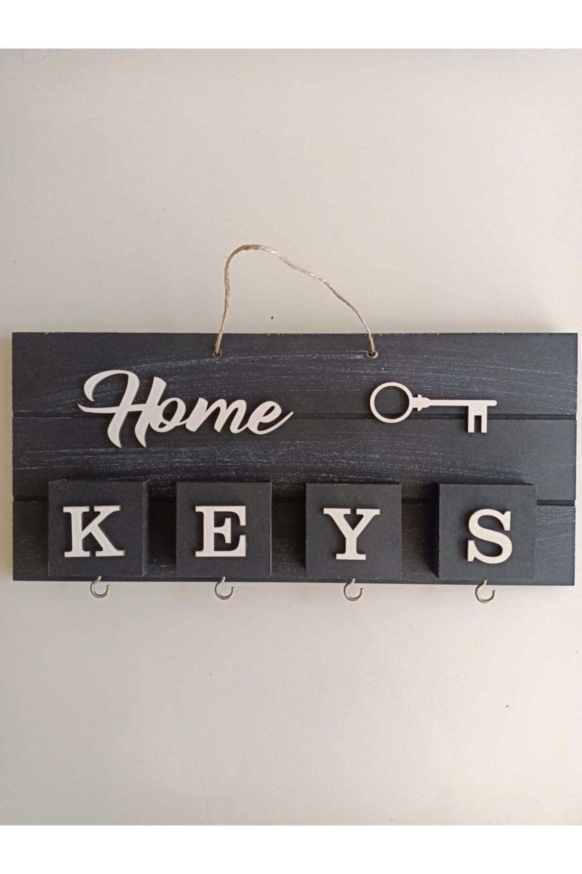 Lepont Home Keys Ahşap Anahtar Askılığı Siyah