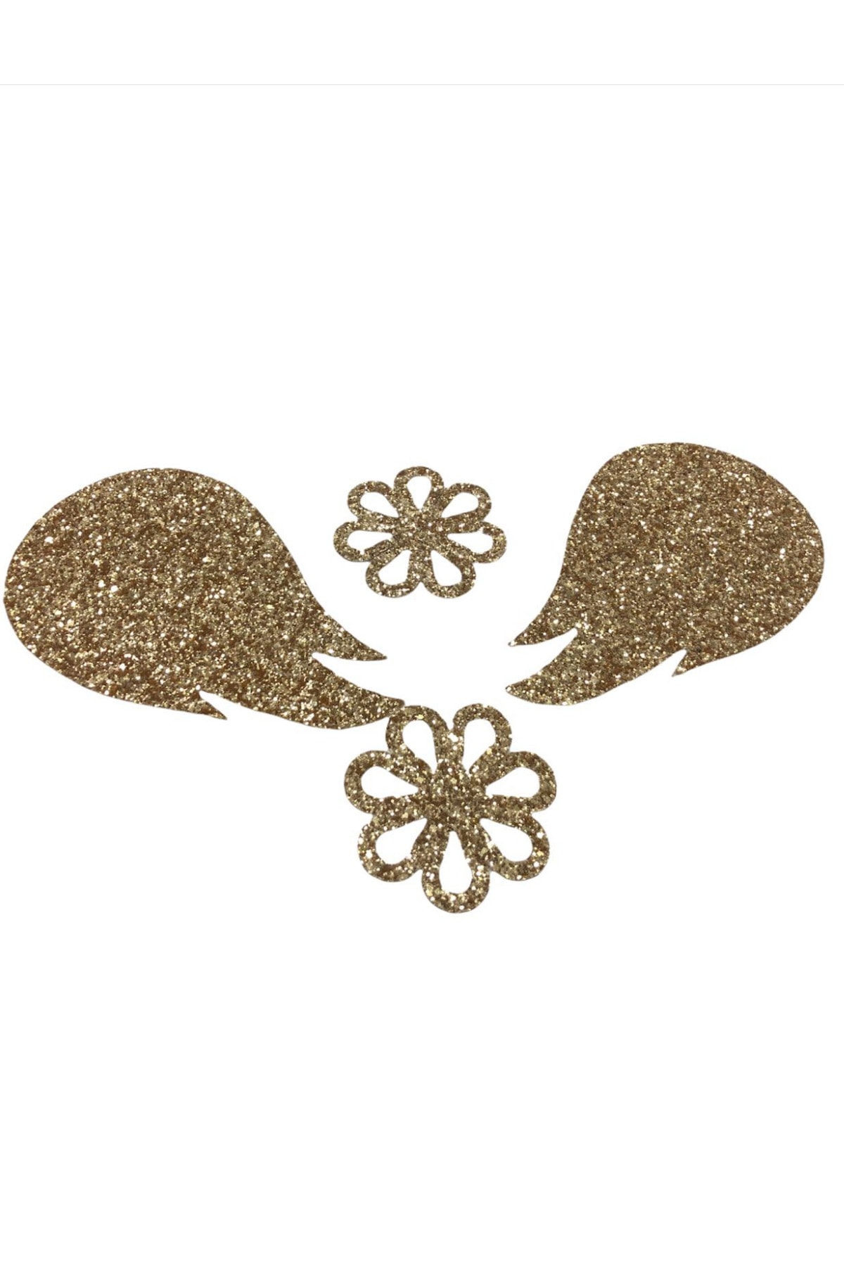 beyazıtshop Kahve Sunum Takımı / Fincan Altı / Dekoratif Örtü / Simli Deri / Gold / 2 Kişilik 4 Parça