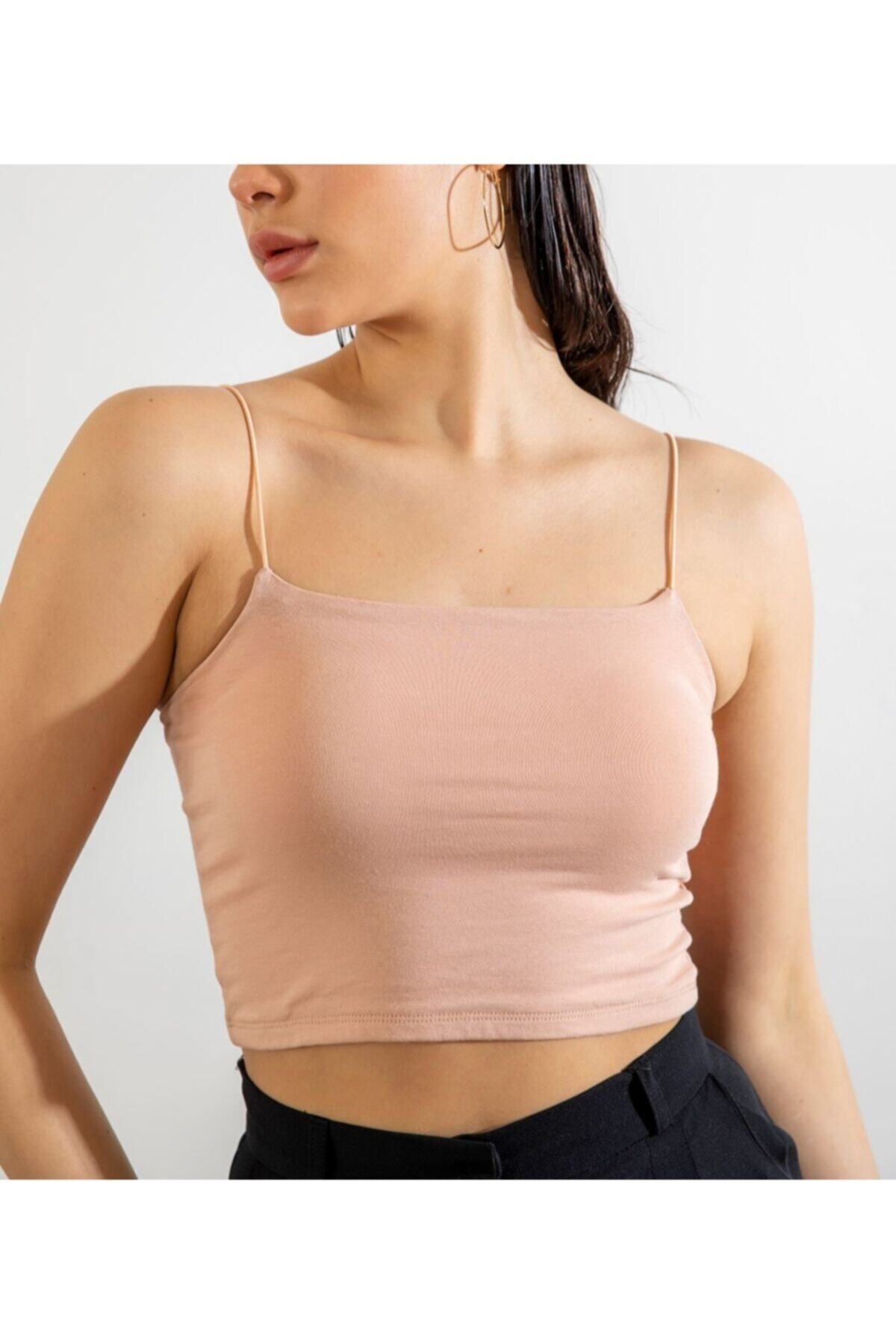S&A Collectionn İp Askılı Oval Yaka Crop Atlet