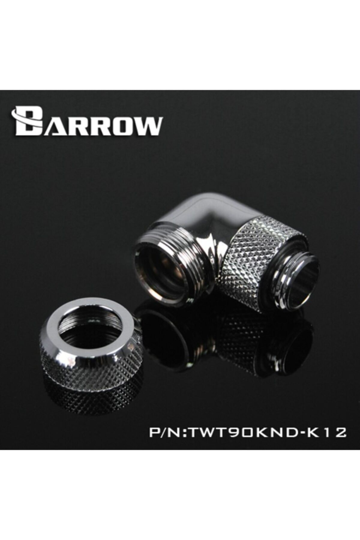Barrow Sert Boru 90° Dönerli Sıkıştırmalı Rakor - Gümüş