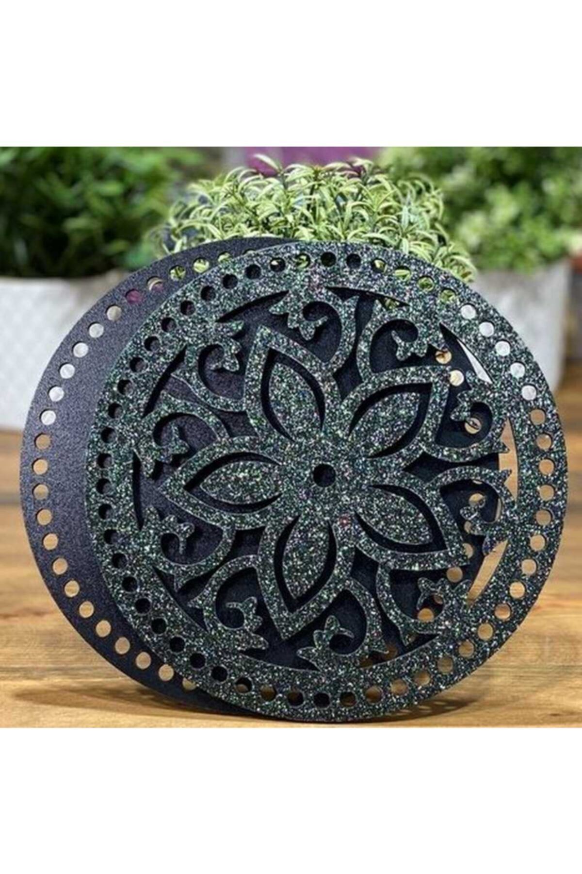 Diva İplik Diva Line Çanta Kenarı Ahşap Simli 2'li (çap: 20 Cm) Sck-19