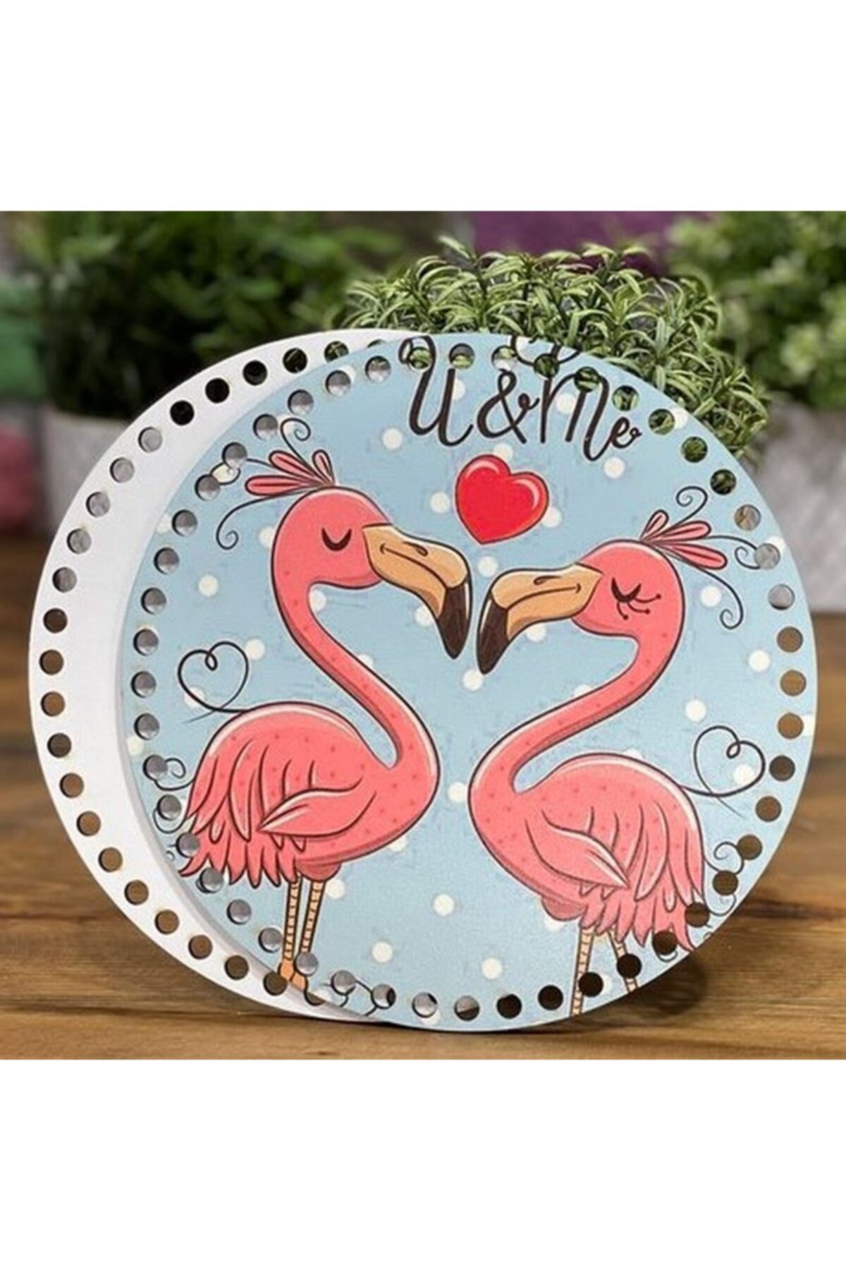 Diva İplik Diva Line Çanta Kenarı Ahşap Baskılı 2'li (çap: 20 Cm) Bck-51