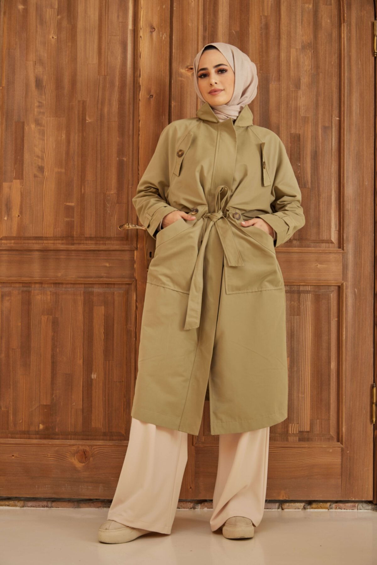 Savewell Woman Oversize Fermuarlı Melanya Trençkot