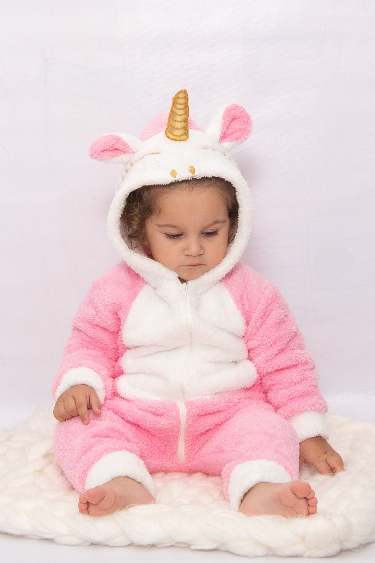 U.B UTKUBABY Welsoft Yumuşak Peluş Fermuarlı Unicorn Bebek Uyku Tulumu