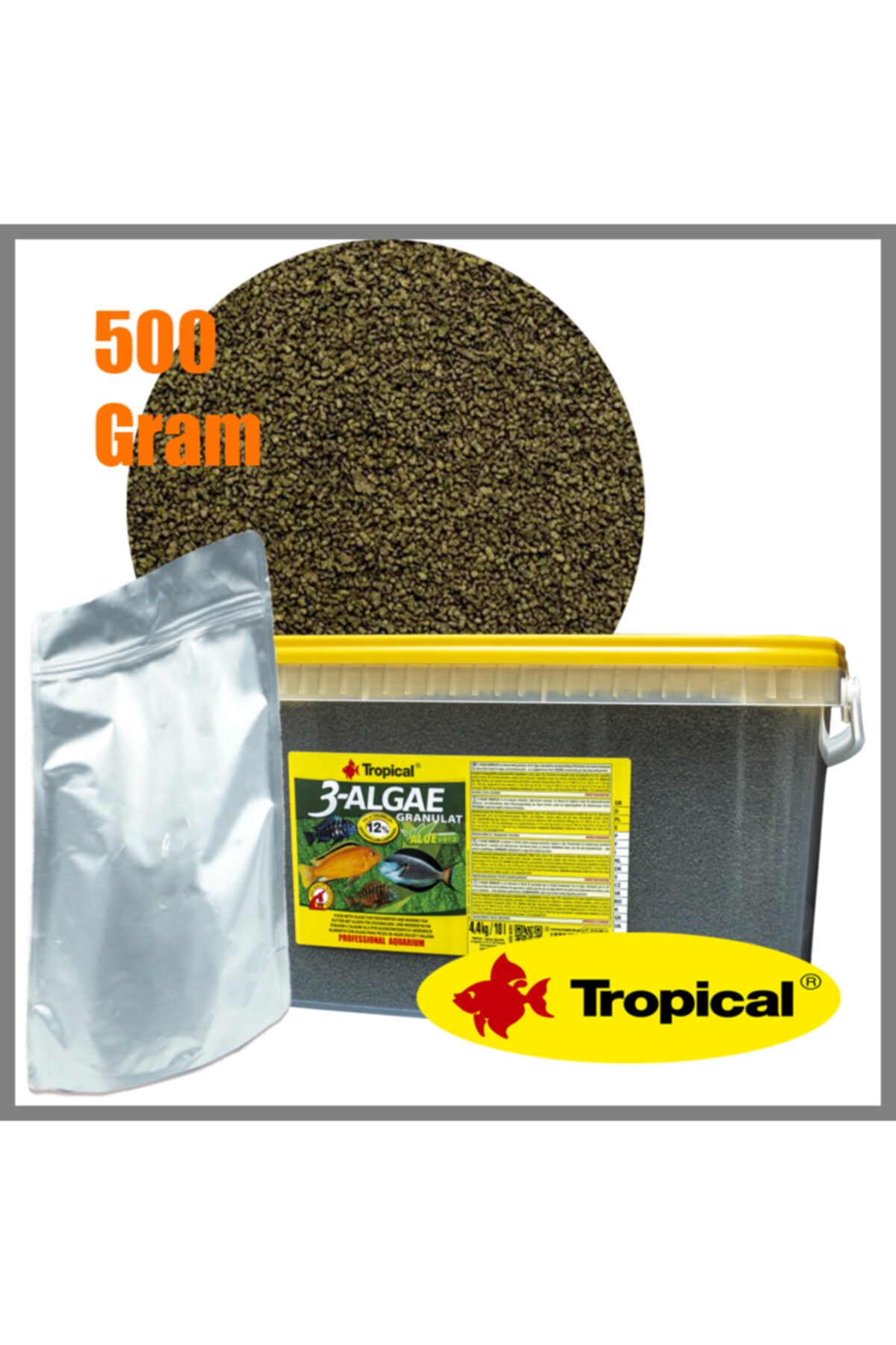 Tropical 500 Gram 3-algae Granulat-granül Balık Yemi