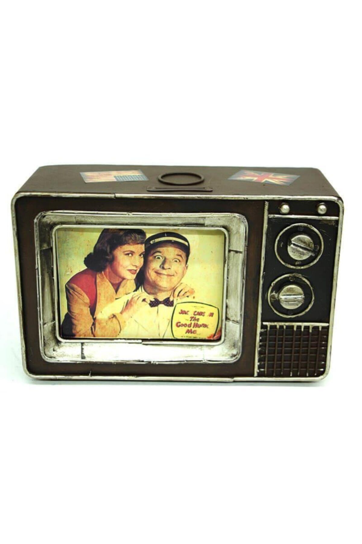 tugra ticaret Dekoratif Metal Televizyon Kumbara Vintage Hediyelik