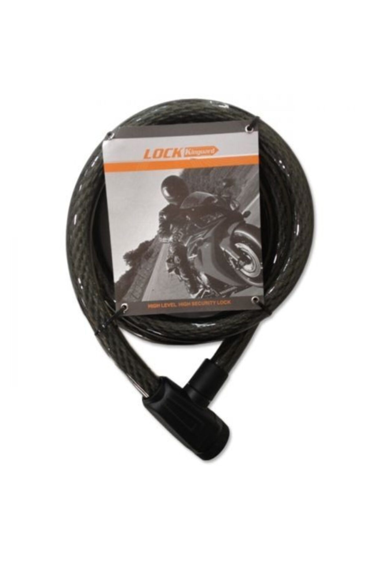 AnkaShop Motosiklet Halat Kilit 1 Metre 50 Cm (150cm) X 25mm Plastik Kaplı Çelik Halat Motor Bisiklet Kilit