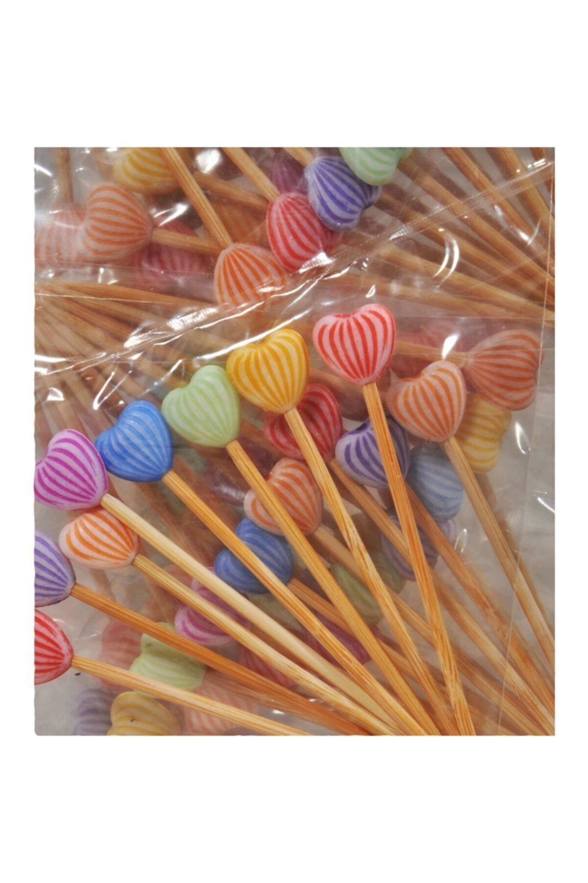 PartiPan Kalpli Kürdan Zebra Desen Renkli 12'li