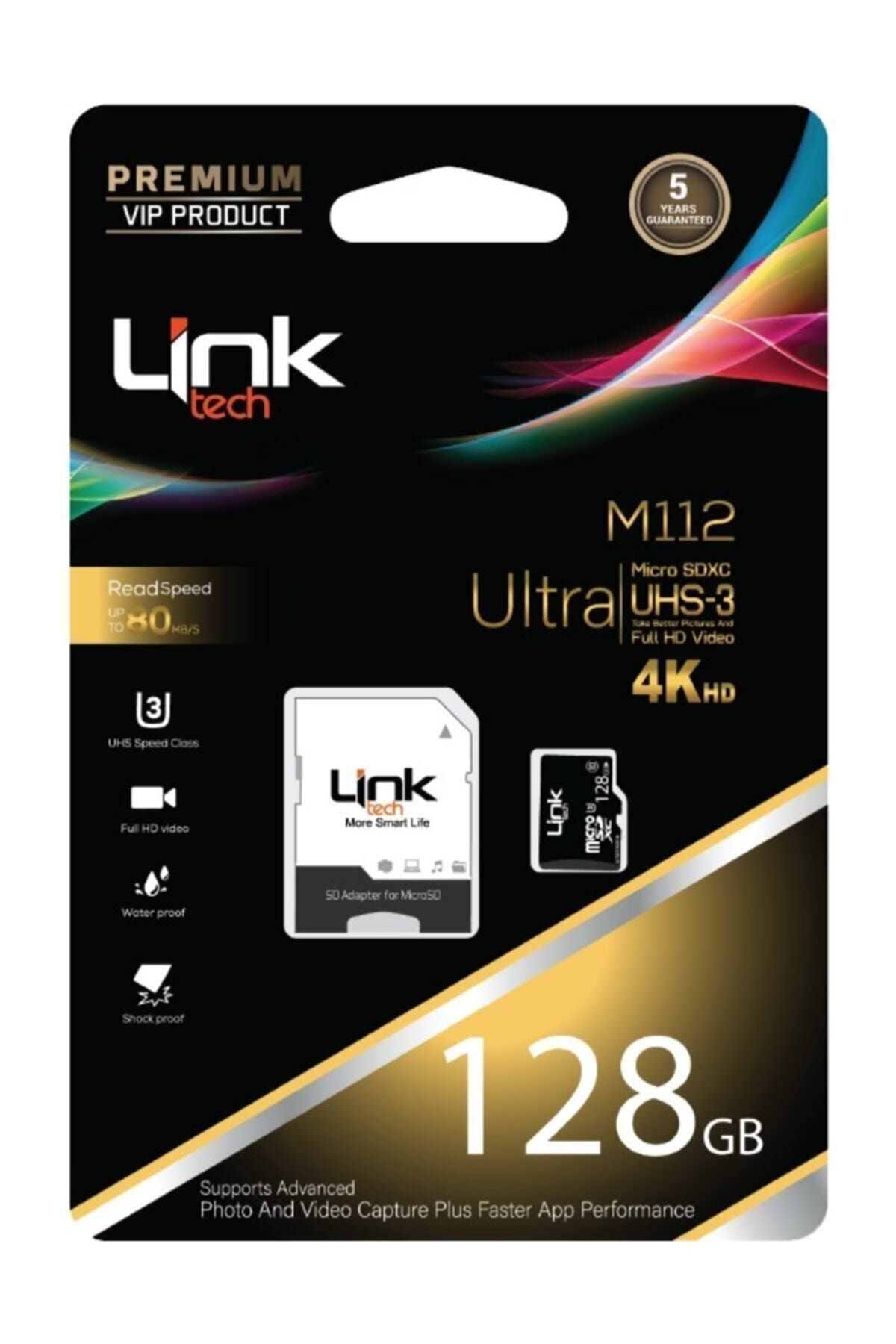 Link Tech 128 Gb Micro Sd Ultra 80mb/s Kart Class 10 4k Hd Hafıza Kartı