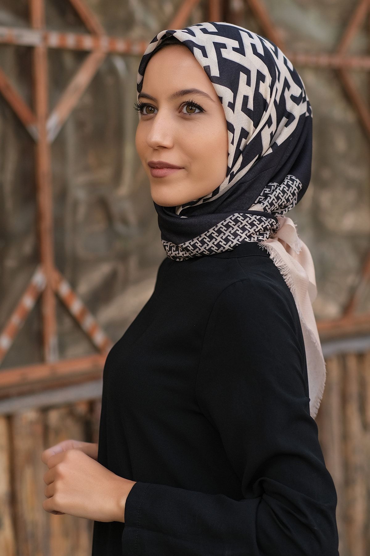 SB Scarf Desenli Pamuk Eşarp
