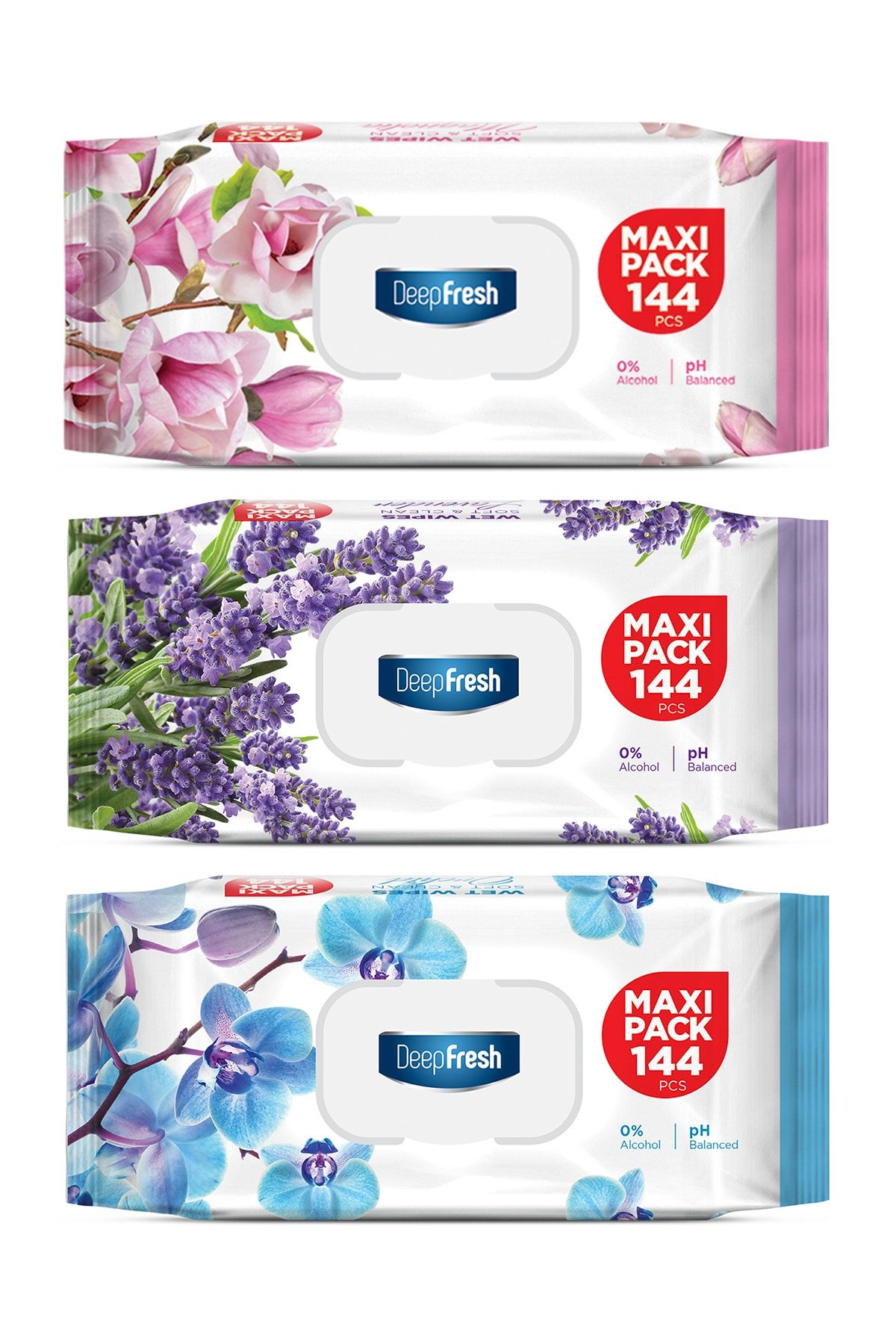 Deep Fresh Maxi Pack Islak Mendil Karma Paket 3 X 144 Yaprak