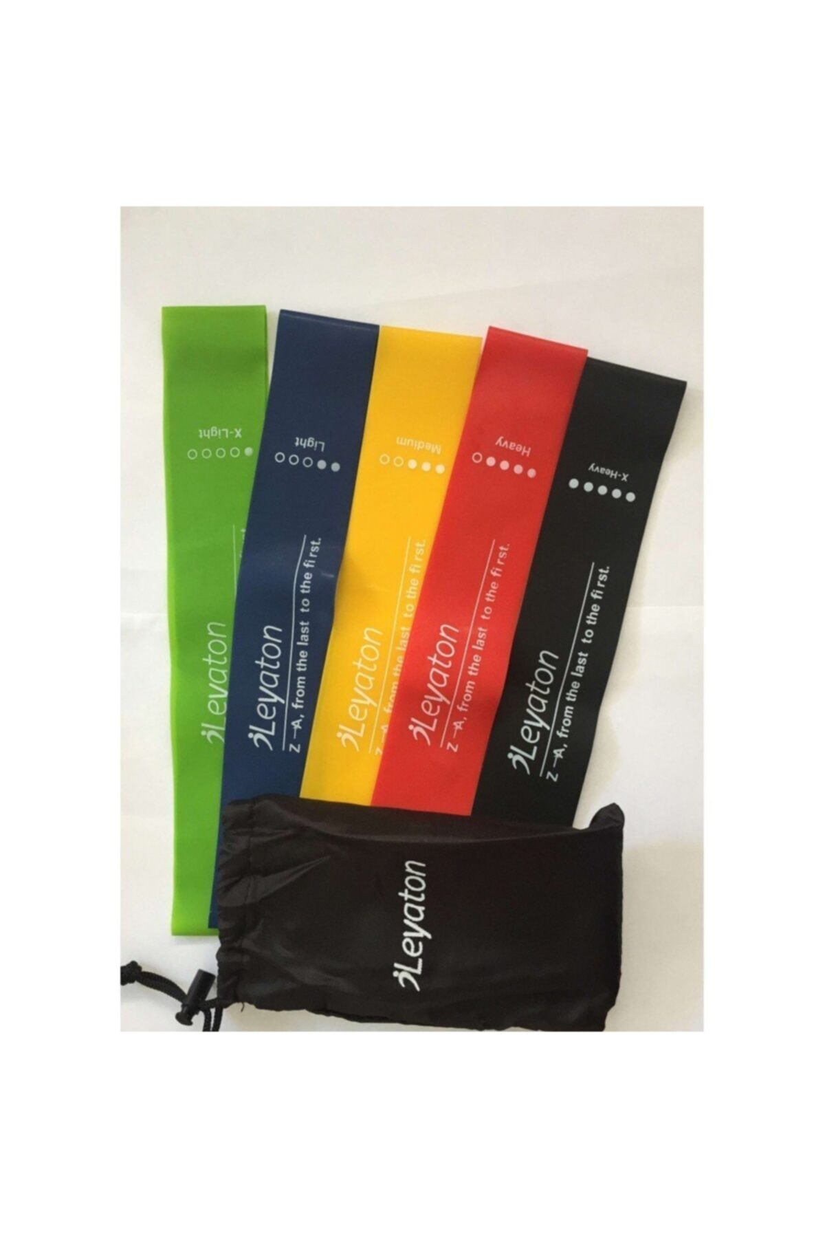 Leyaton Aerobik Band Pilates Plates Yoga Fitness Squat Çalışma Lastiği Egzersiz Bandı ( 5 Li )