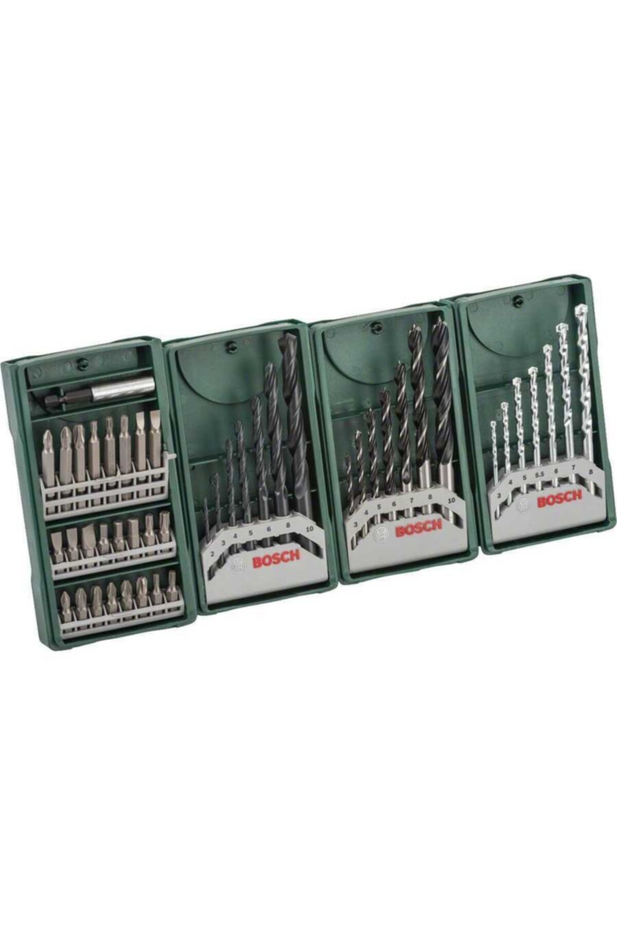 Bosch X-line Mini Ahşap, Beton, Metal, Vidalama Uçlu 3+1 Set