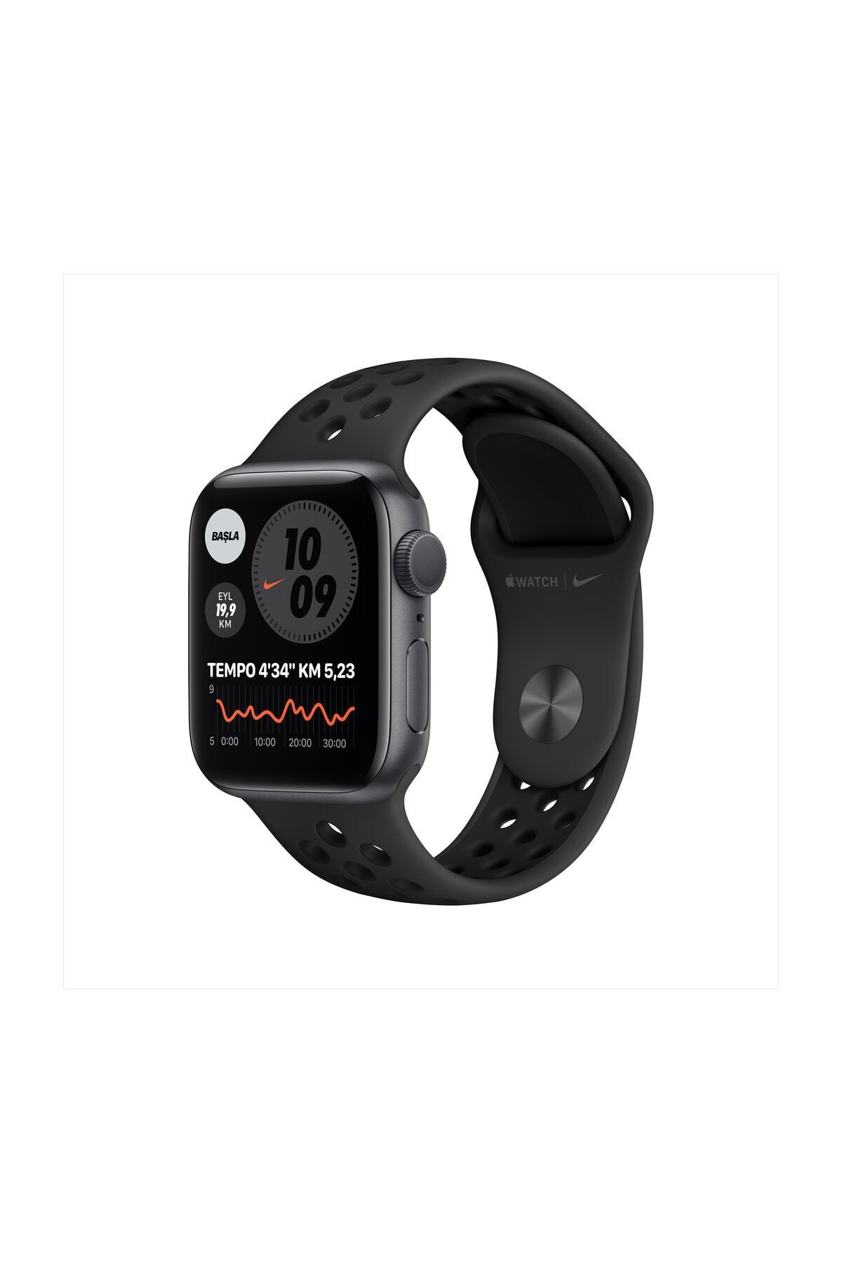 Apple Watch Nike Series 6 Gps 40 Mm Uzay Grisi Alüminyum Kasa Ve Antrasit/siyah Nike Spor Kordon