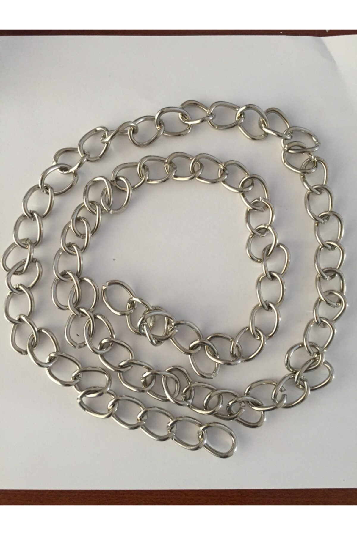 Uğurel Çanta Zinciri 100 Cm Nikel Bakla Çapı 2.5 Cm 10 Adet