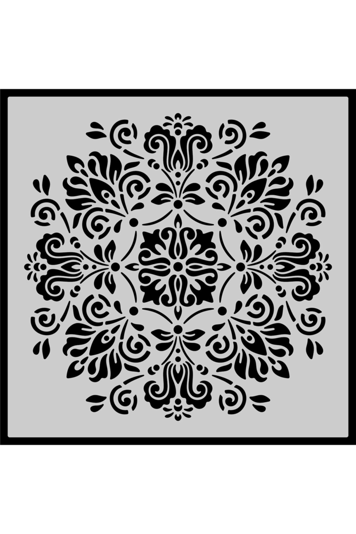 ada sanatsal Stencil Mandala Boyama Şablonu H003