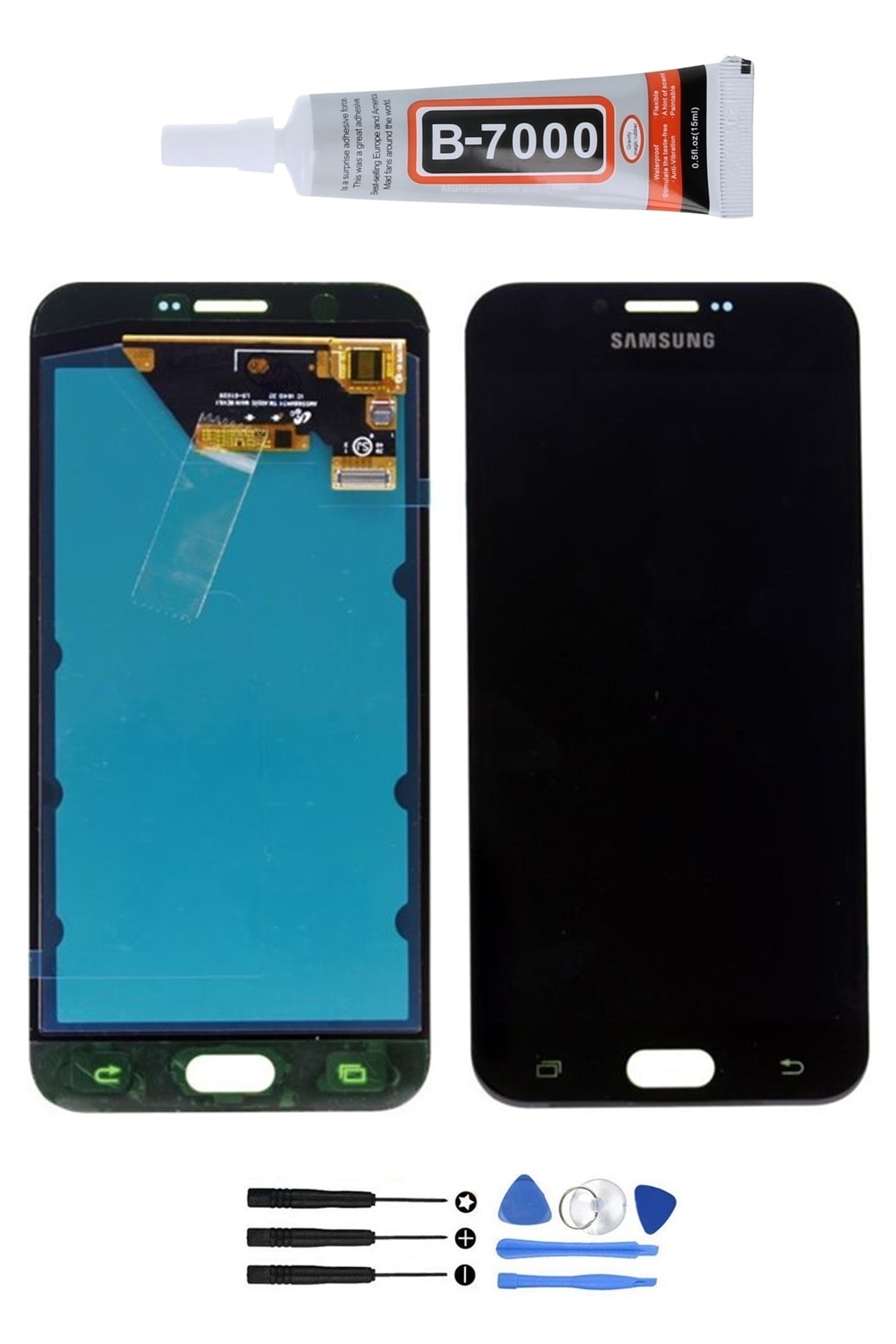 TURANTECH Samsung Galaxy A8 2015 Sm-a800f Lcd Ekran Dokunmatik Full Revize Orjinal Tamir Seti Hediyeli Siyah