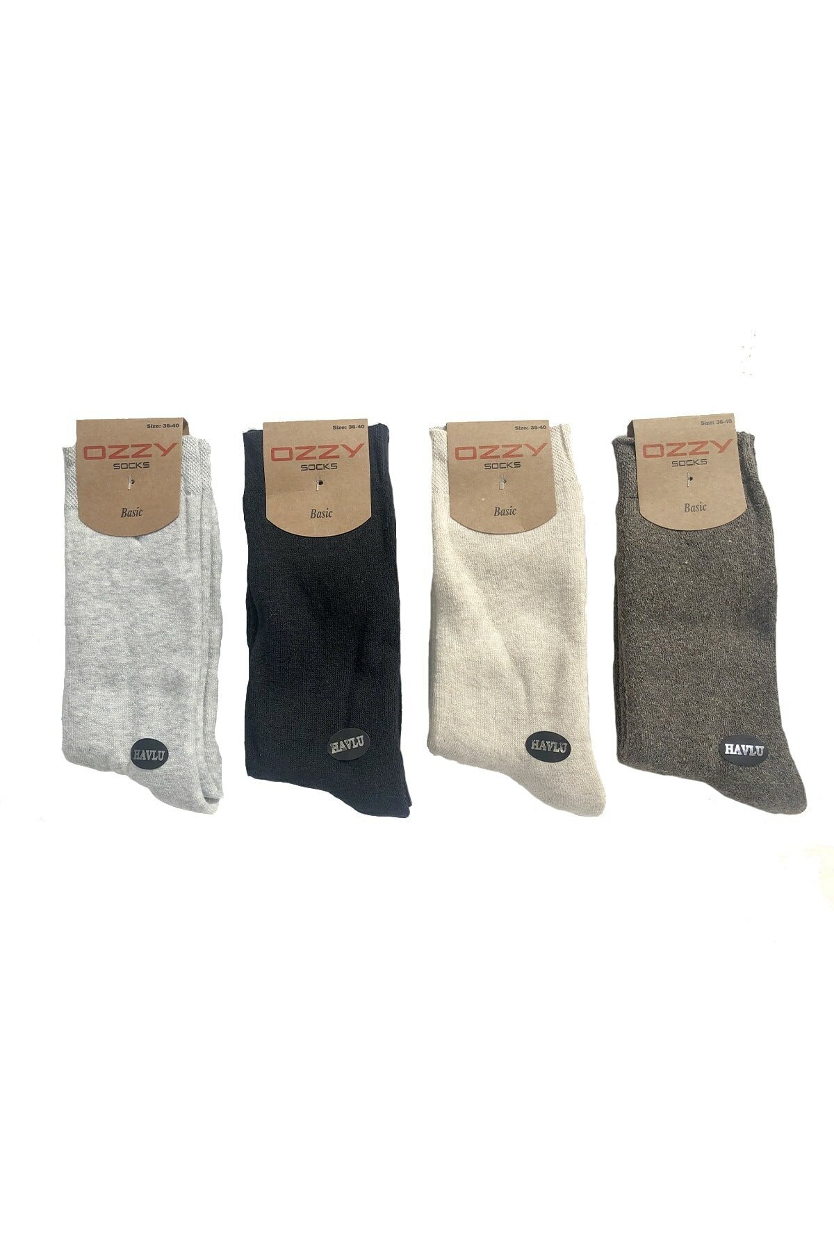 Ozzy Socks 4 Çift Kadın Kışlık Dayanıklı Topuk Ve Burun Takviyeli Koyu Renkler Havlu Soket Çorap