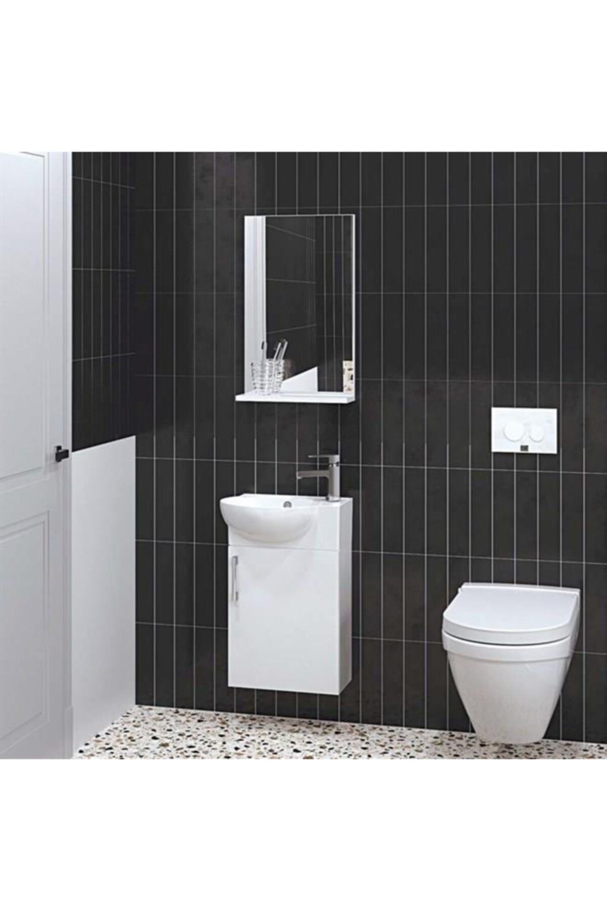 DENKO Rio 45 Cm Mdf Banyo Dolabı Takımı