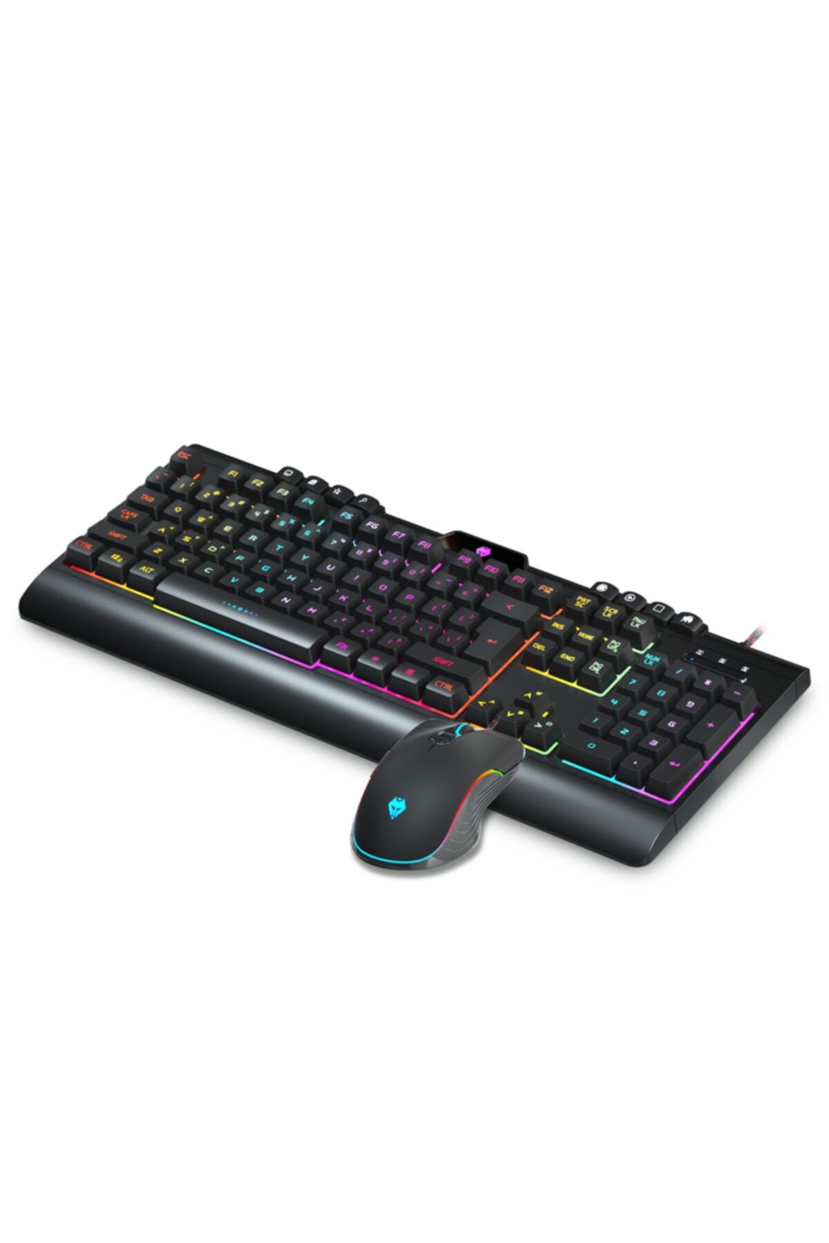 MJ TECH V8000 Kablolu Mekanik Hisli Rgb Gaming Klavye Mouse Seti