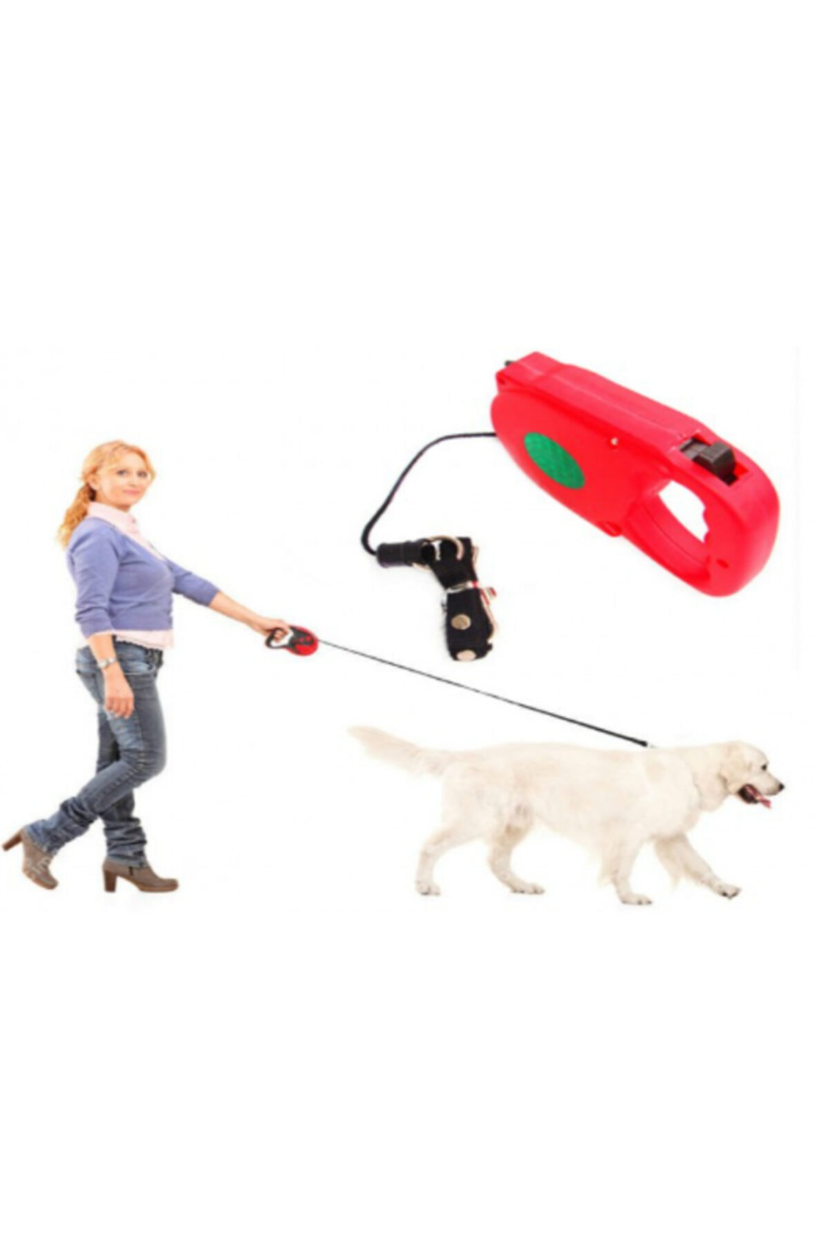 Durbuldum Otomatik Uzayıp Kısalabilen Makaralı Köpek Tasması - 5 Metre