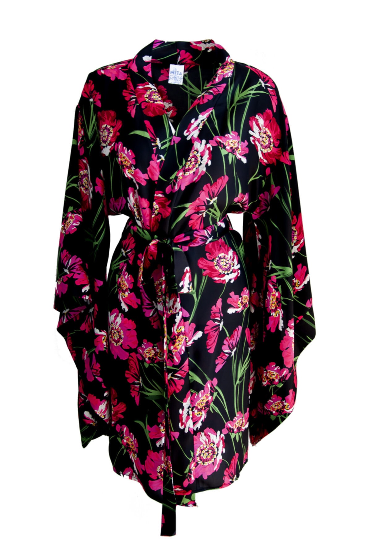 Mita Concept Çiçek Desenli Mini Boy Kimono