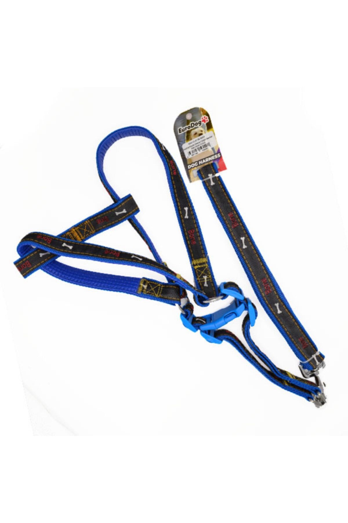 Durbuldum Eurodog Köpek Uzatma+göğüs Tasması Mavi 25mm 120cm