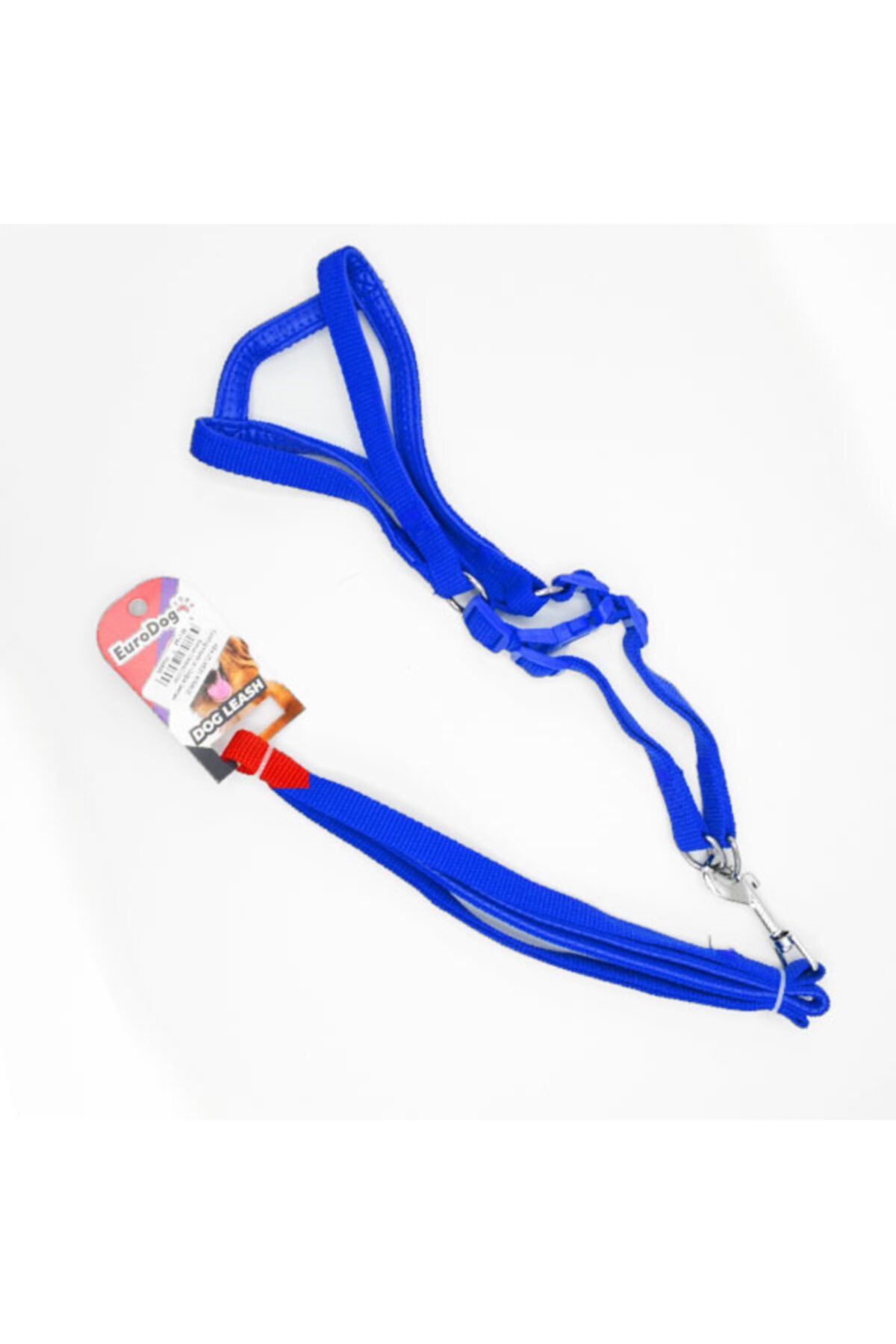 Durbuldum Eurodog Köpek Uz.+göğüs Tasması Mavi 15mmx115cm