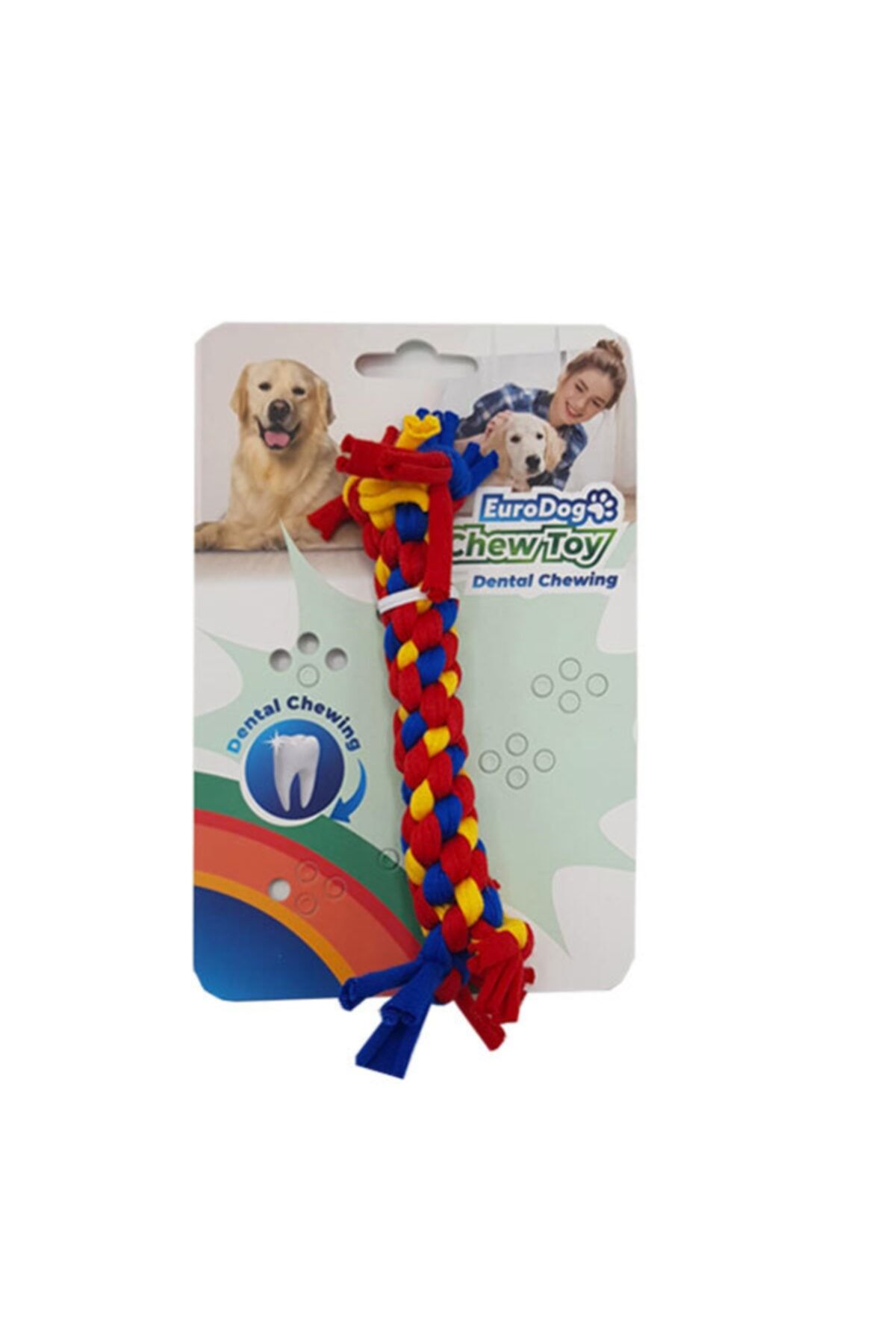 Durbuldum Eurodog Diş Kaşıma Ipi 10cm (sarı-kırmızı-mavi)