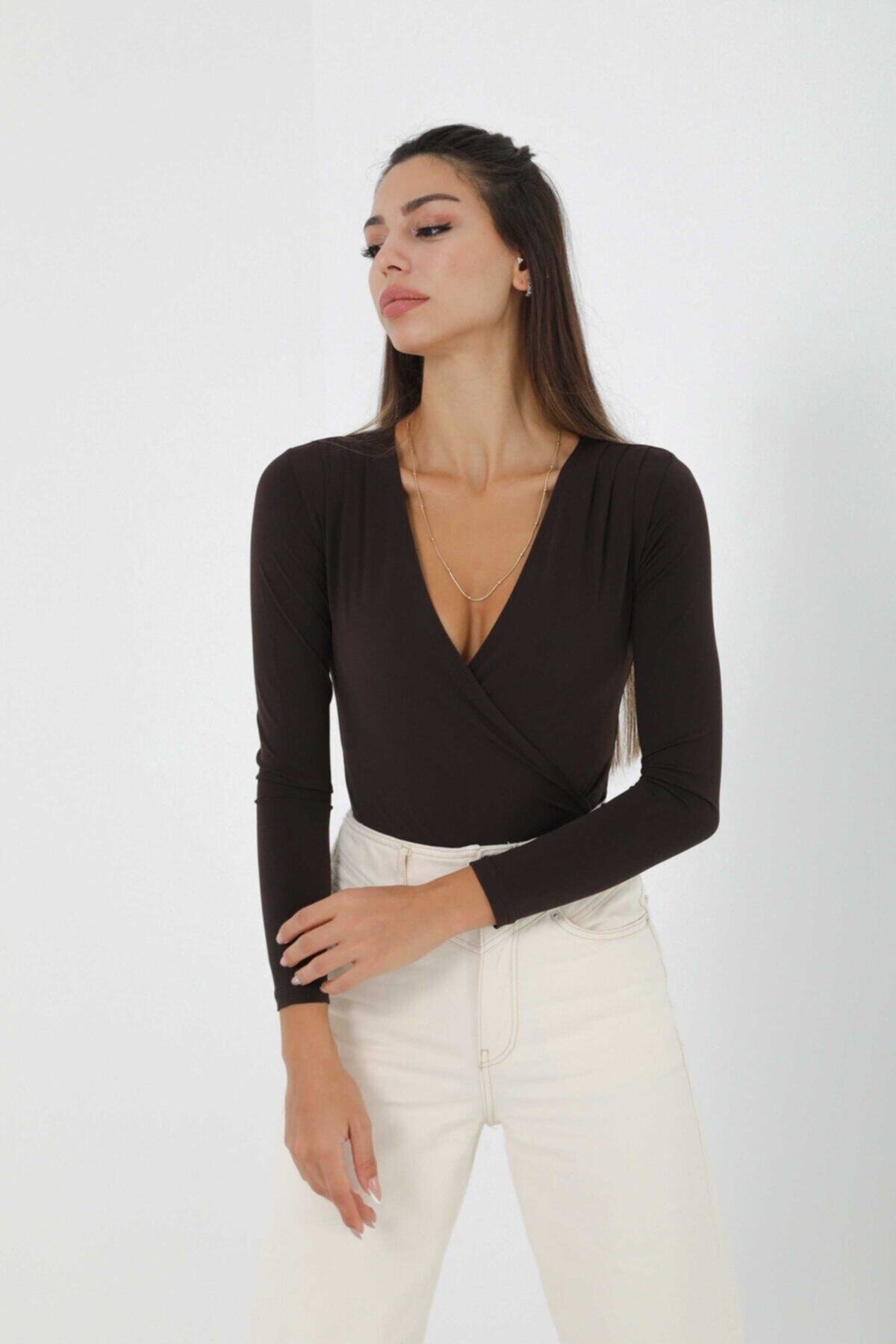 Tuba Butik Kruvaze Yaka Body Suit