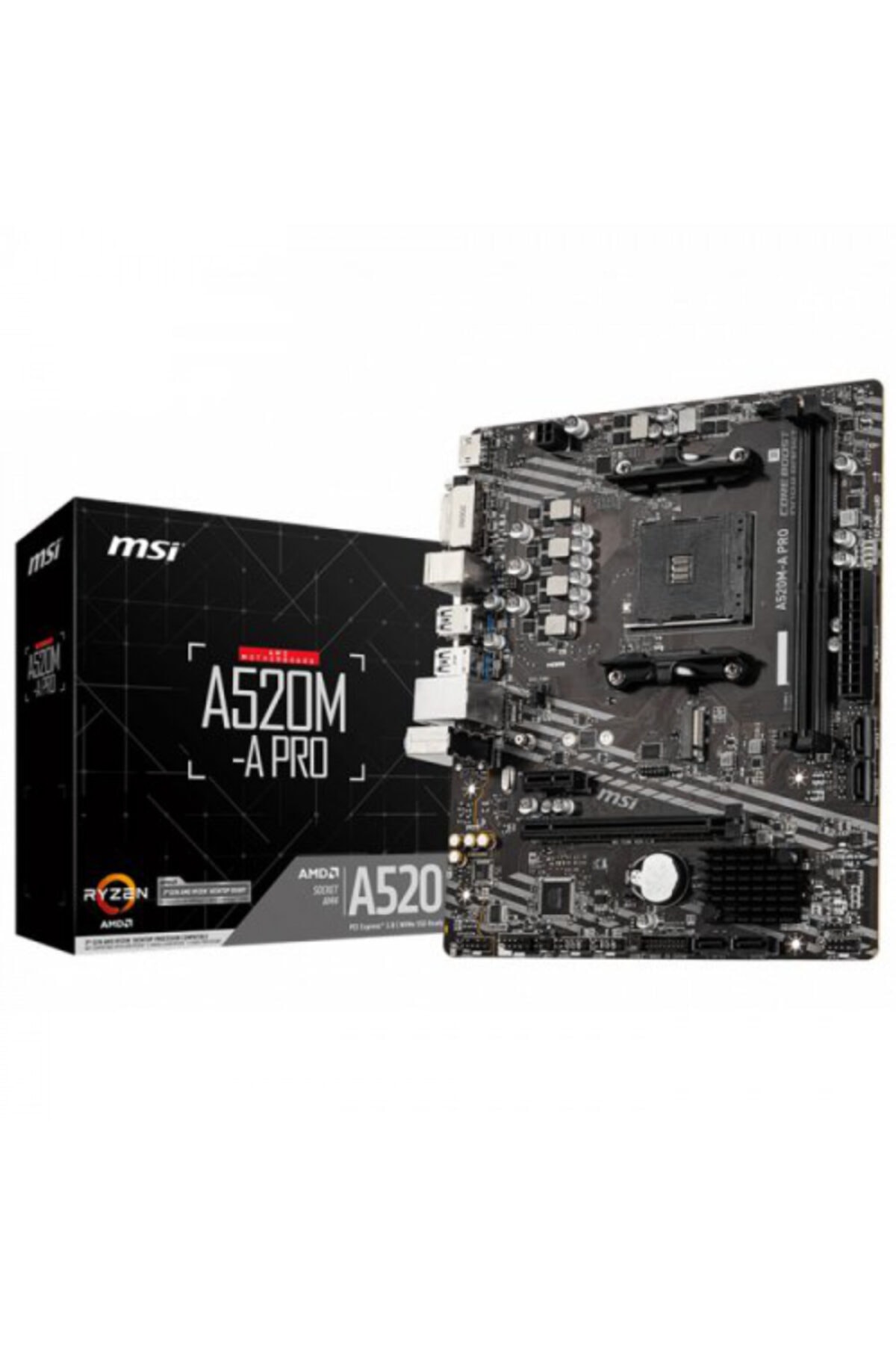 MSI A520m Pro Ddr4 M.2 D-sub Dp Hdmı Usb3,2 Am4
