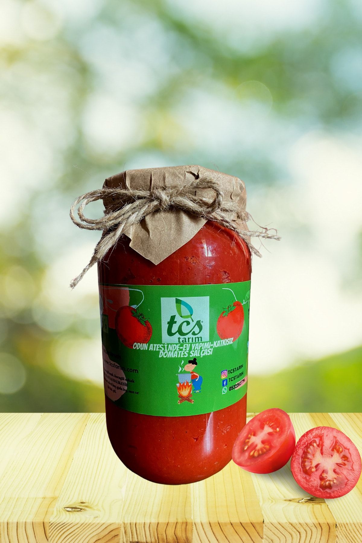 TCS TARIM Ev Yapımı Odun Ateşinde Domates Salçası 1kg