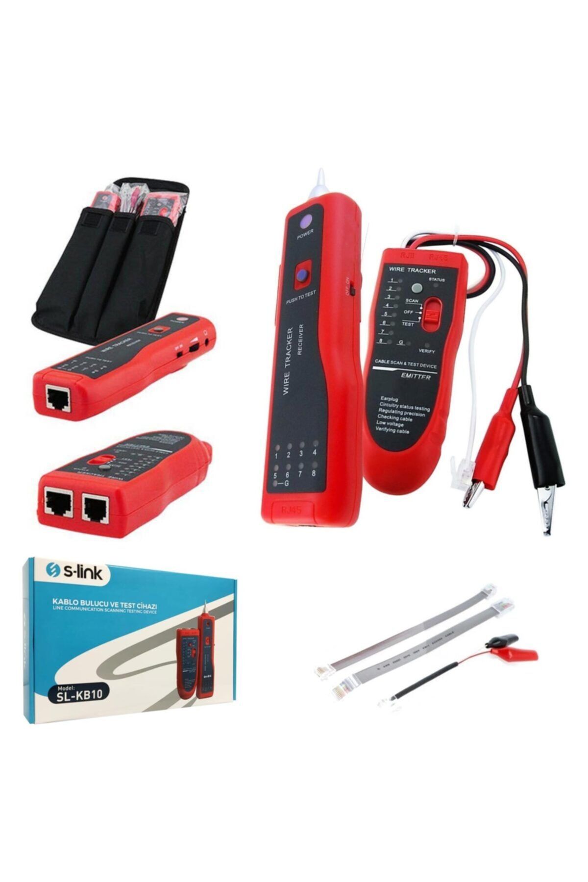 SLINK Kablo Bulucu Ve Test Cihazı Rj11 Rj45 Poe S-link Sl-kb10