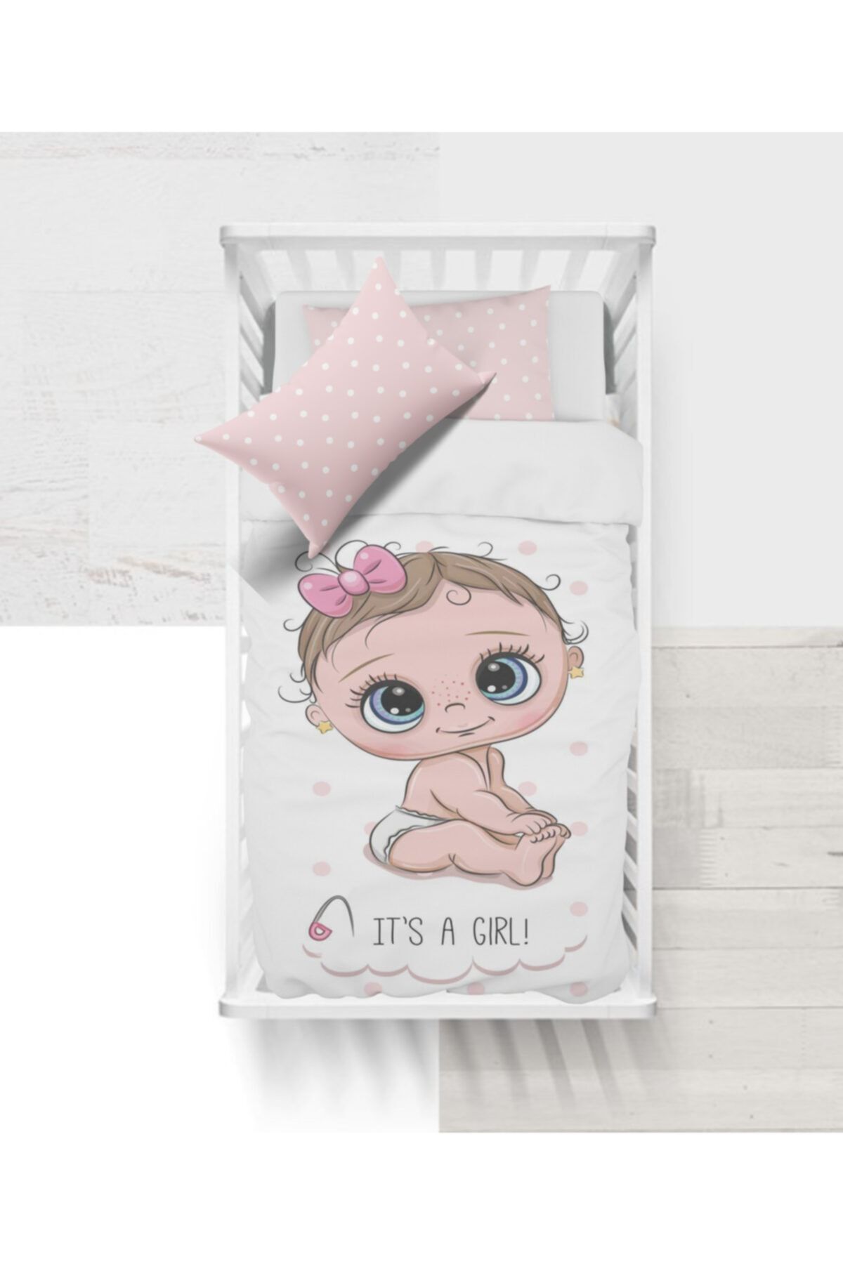 G&C.co Kız Bebek Desenli Nevresim Takımı