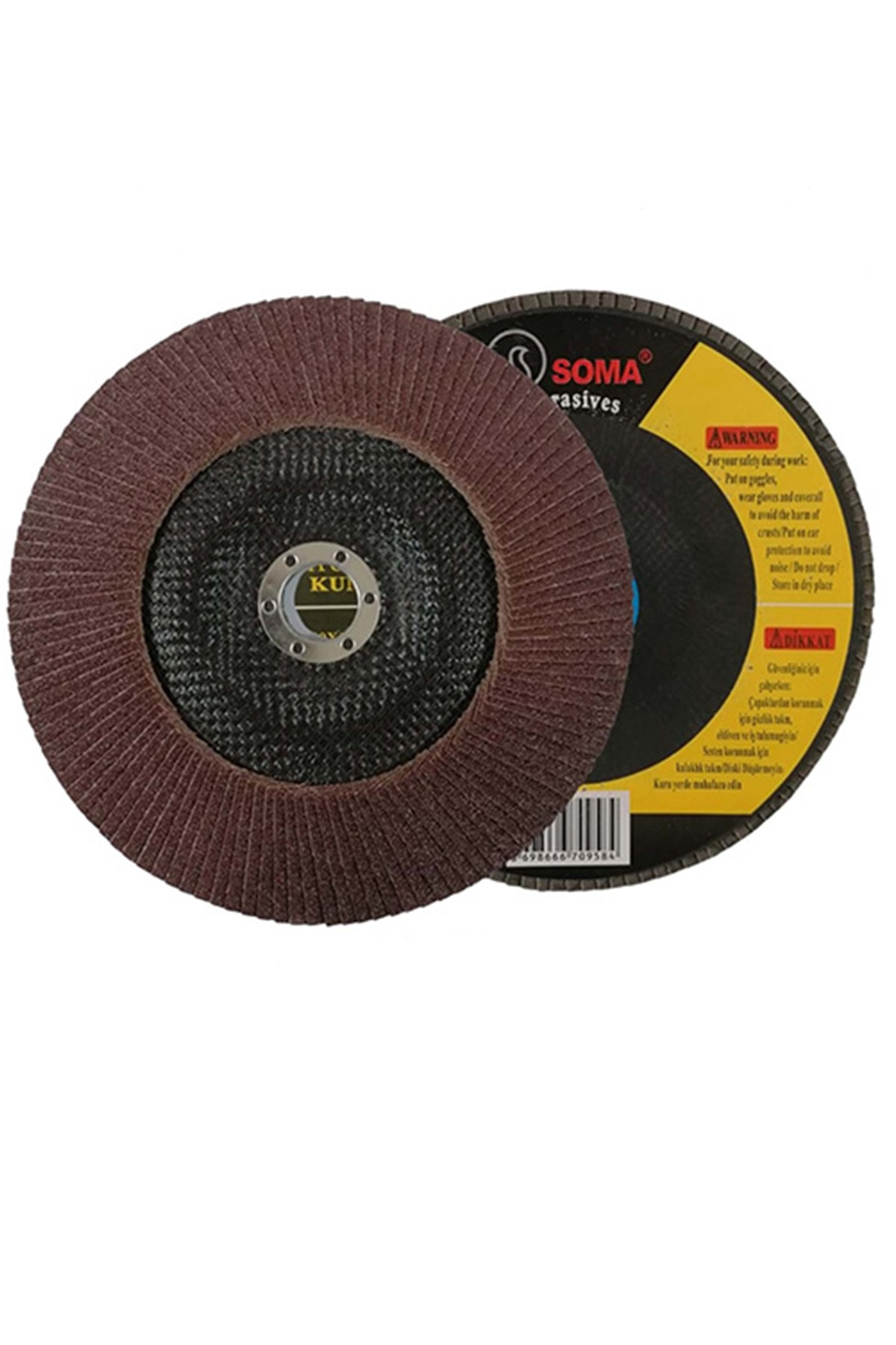 Soma Flap Disk Marka Flap Zımpara 10 Adet 180mm 100 Kum Flap Zımpara