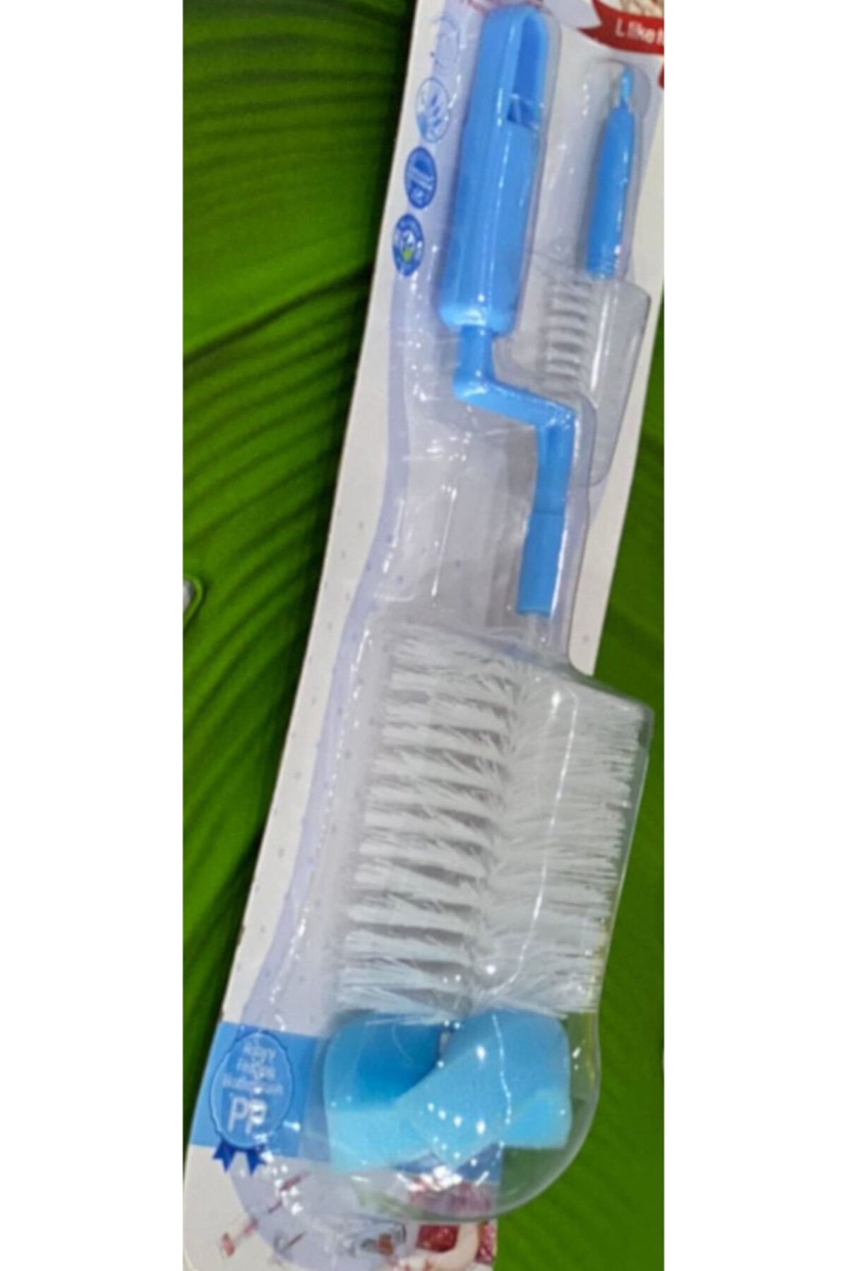 Hibana Plastik Biberon Ve Şişe Fırçası (28cm)-mavi